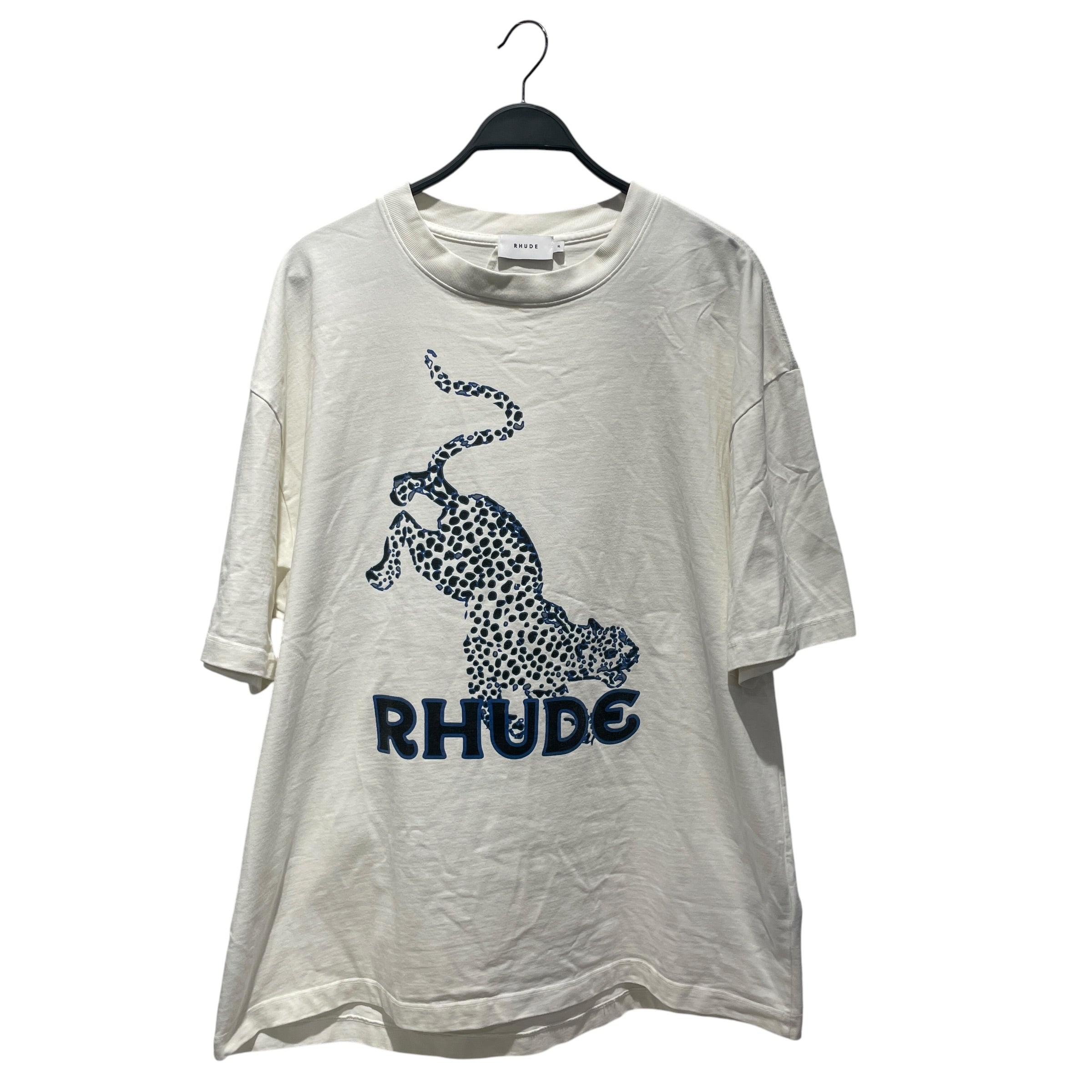 RHUDE/T-Shirt/XL/Cotton/WHT/LEOPARD view 1