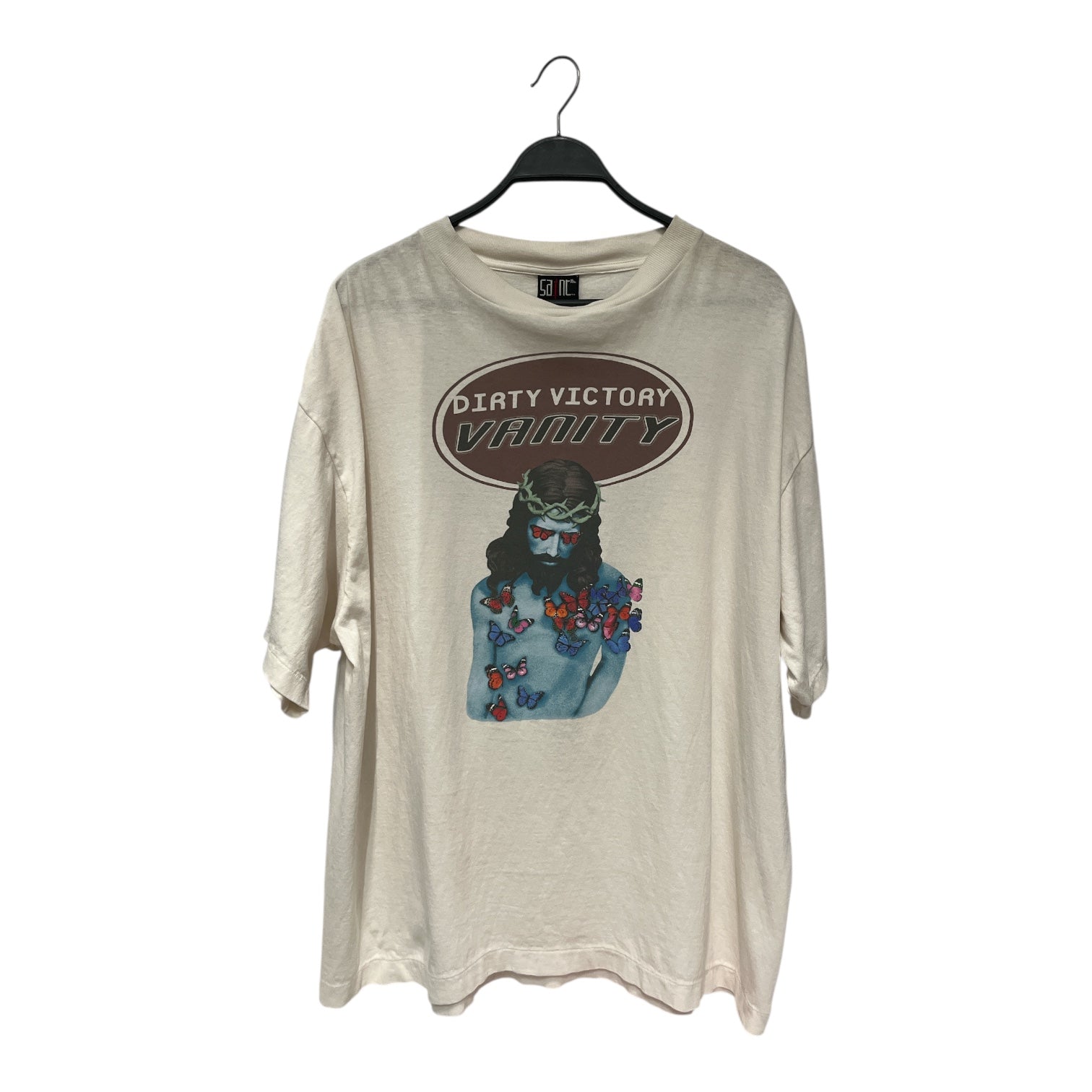 SAINT MICHAEL/T-Shirt/XXL/Cotton/WHT/Graphic/dirty victory view 1