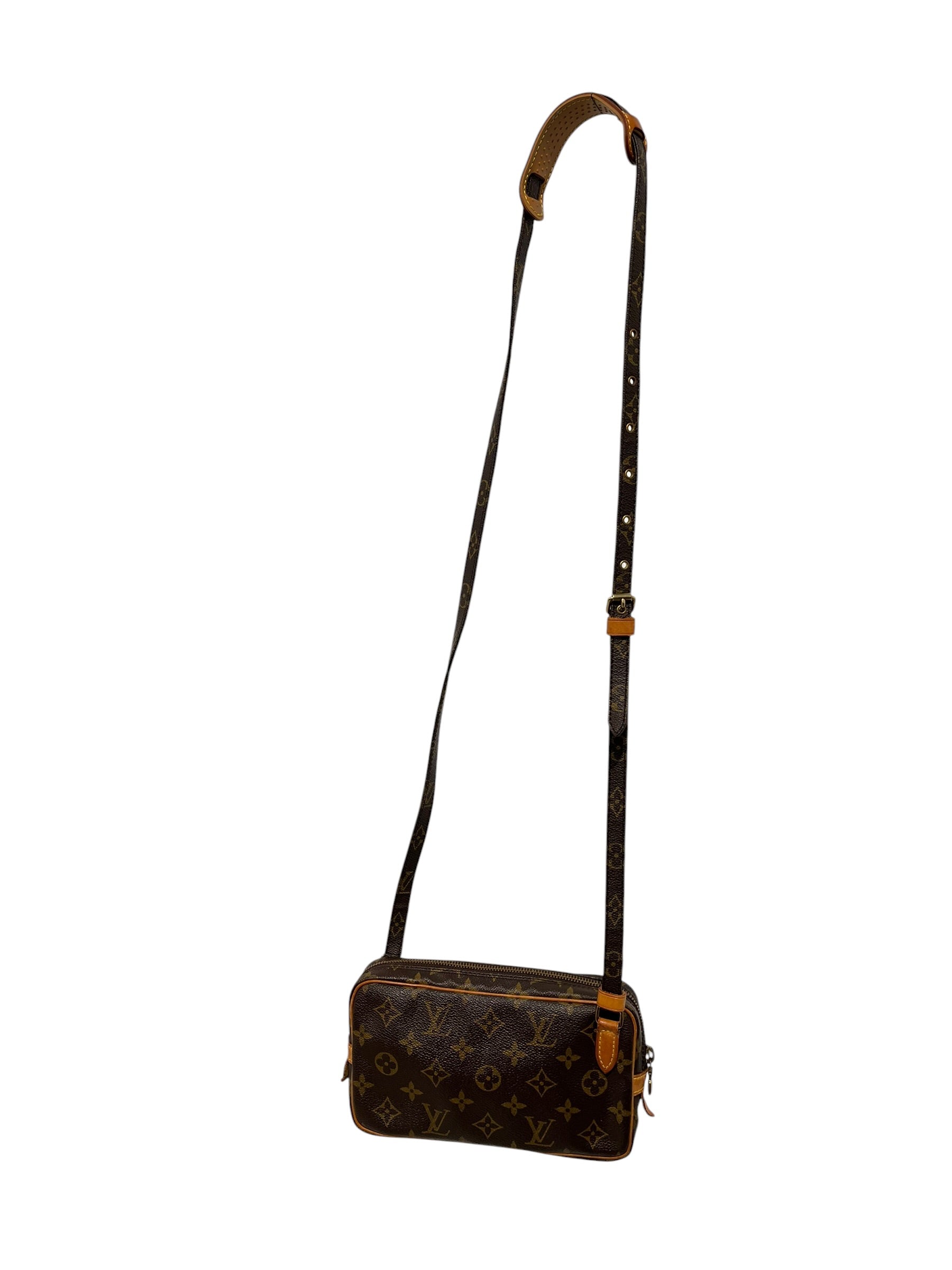 LOUIS VUITTON/Cross Body Bag/Brown/Monogram/POCHETTE MARLY BANDOULIERE_MONOGRAM CANVAS/M51828 view 1