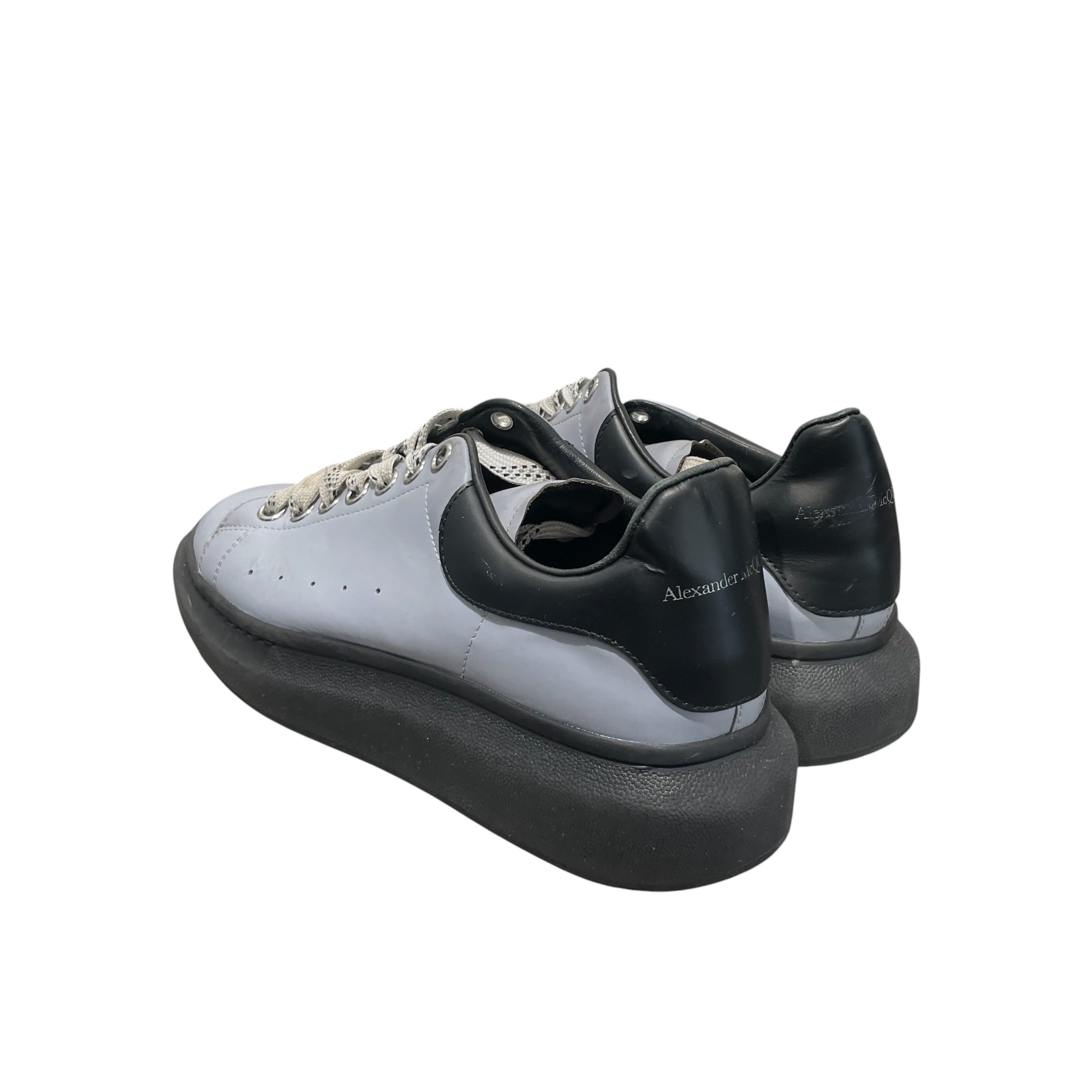 Alexander McQueen/Low-Sneakers/EU 40/Acrylic/GRY/oversized view 2