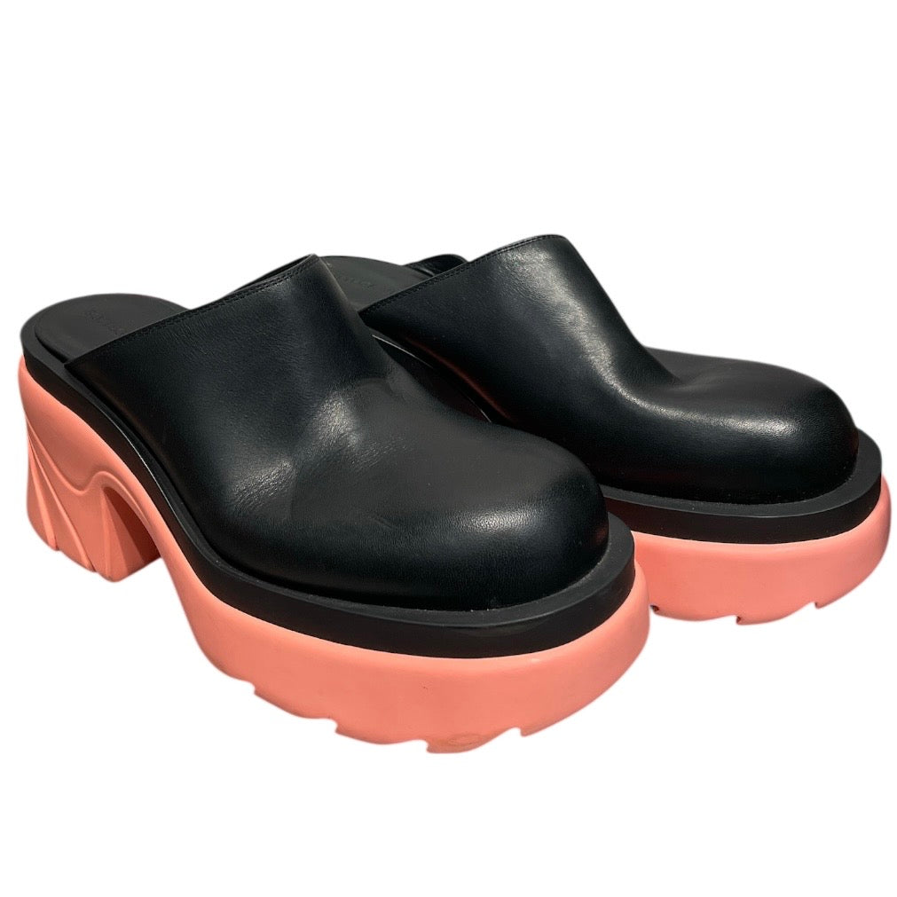 BOTTEGA VENETA/Shoes/EU 38/BLK/Flash mule pink sole view 1