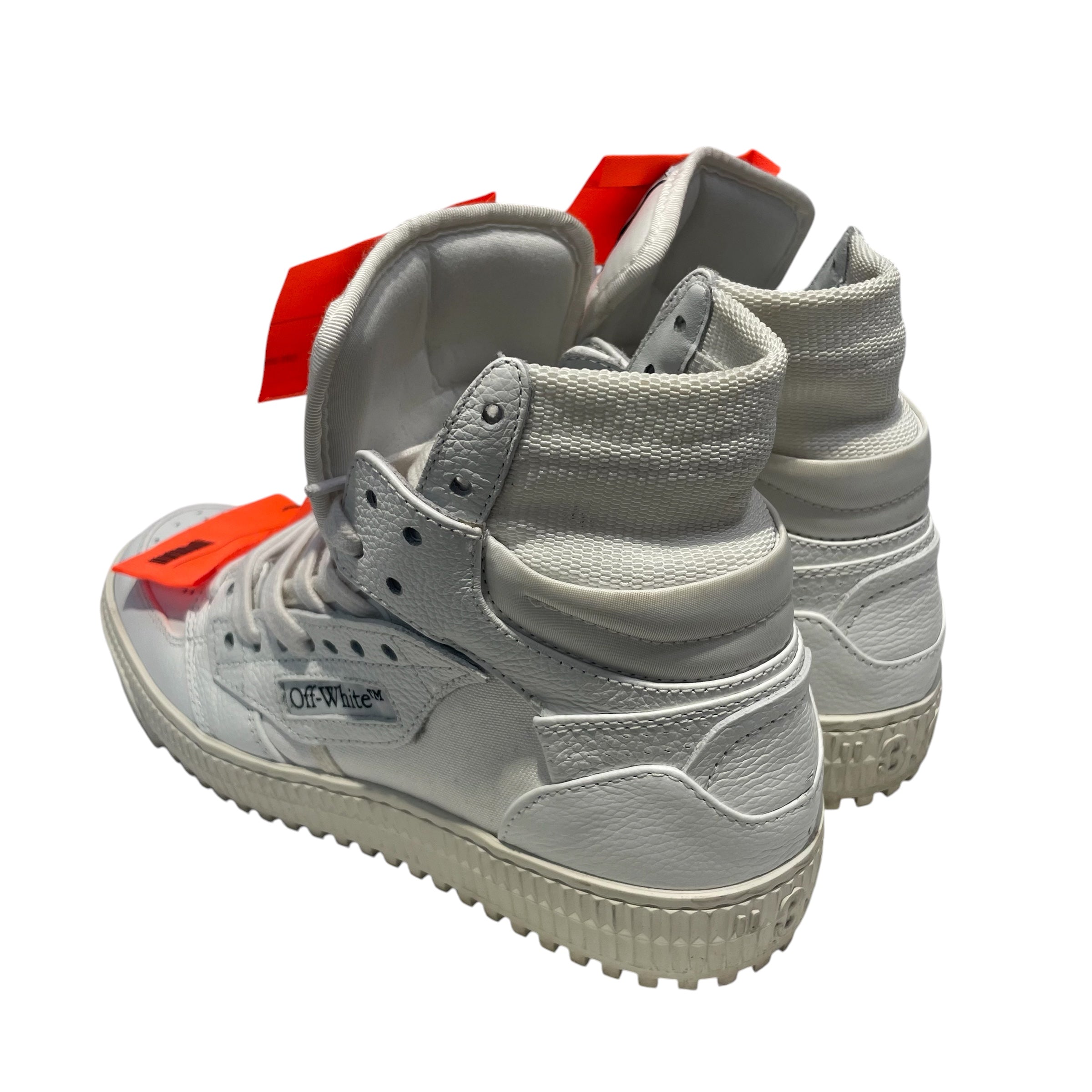 OFF-WHITE/Hi-Sneakers/EU 38/Nylon/WHT/ORANGE TAGS view 2