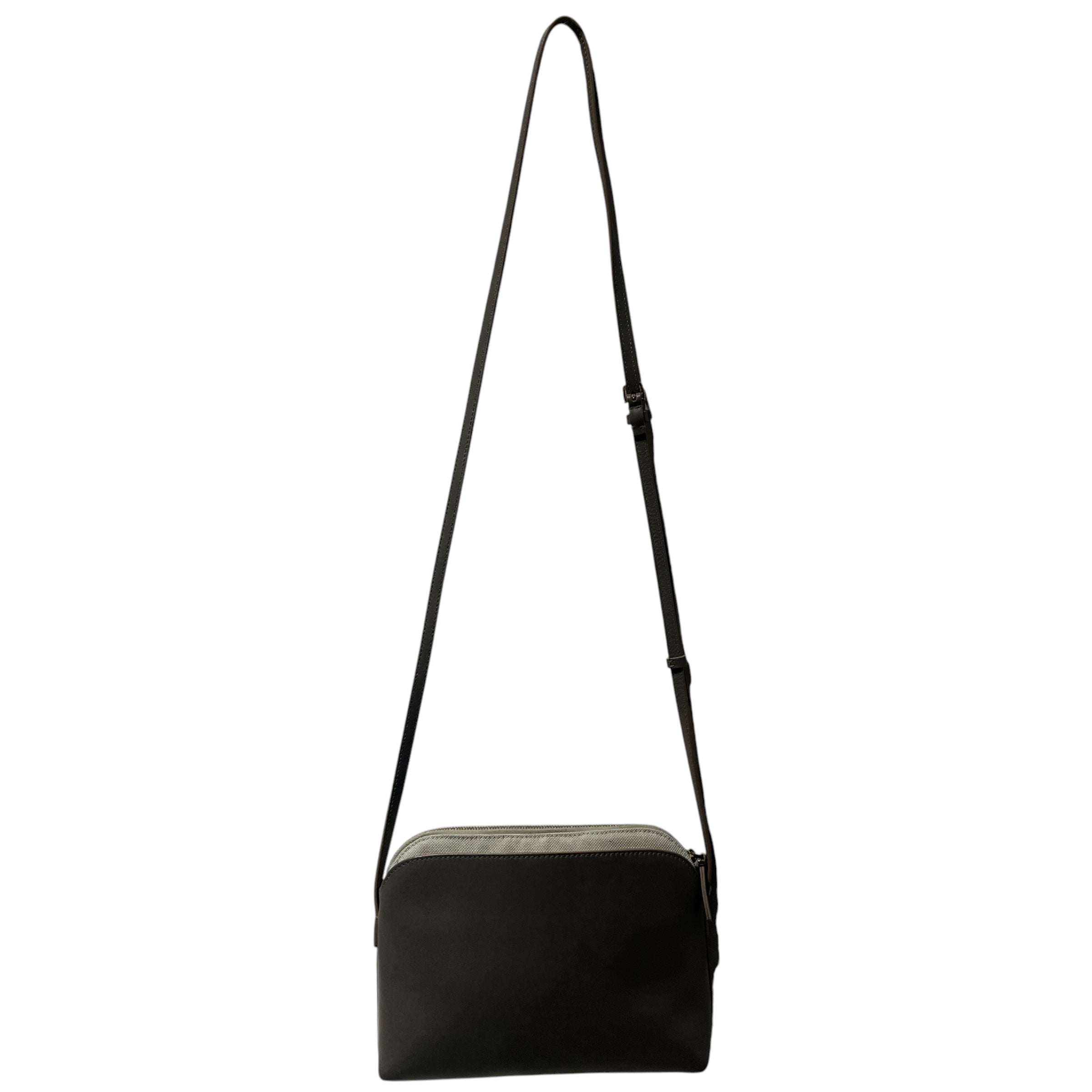 THE ROW/Cross Body Bag/Leather/GRY/canvas inner / condition view 3