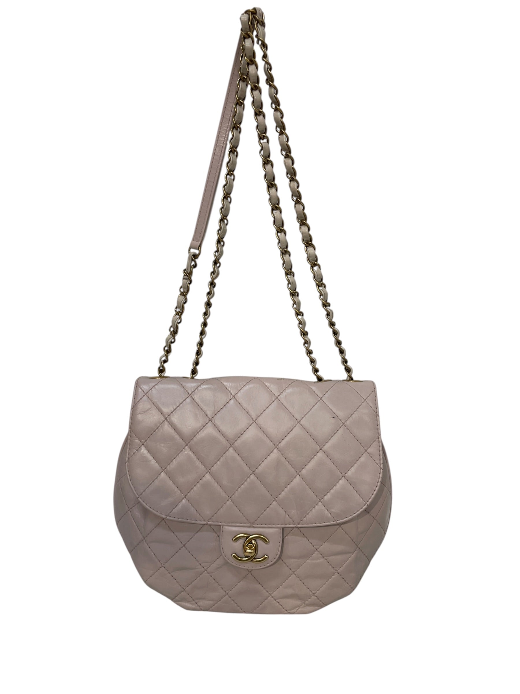 CHANEL/Cross Body Bag/Leather/Pink/A94758 quilted view 1