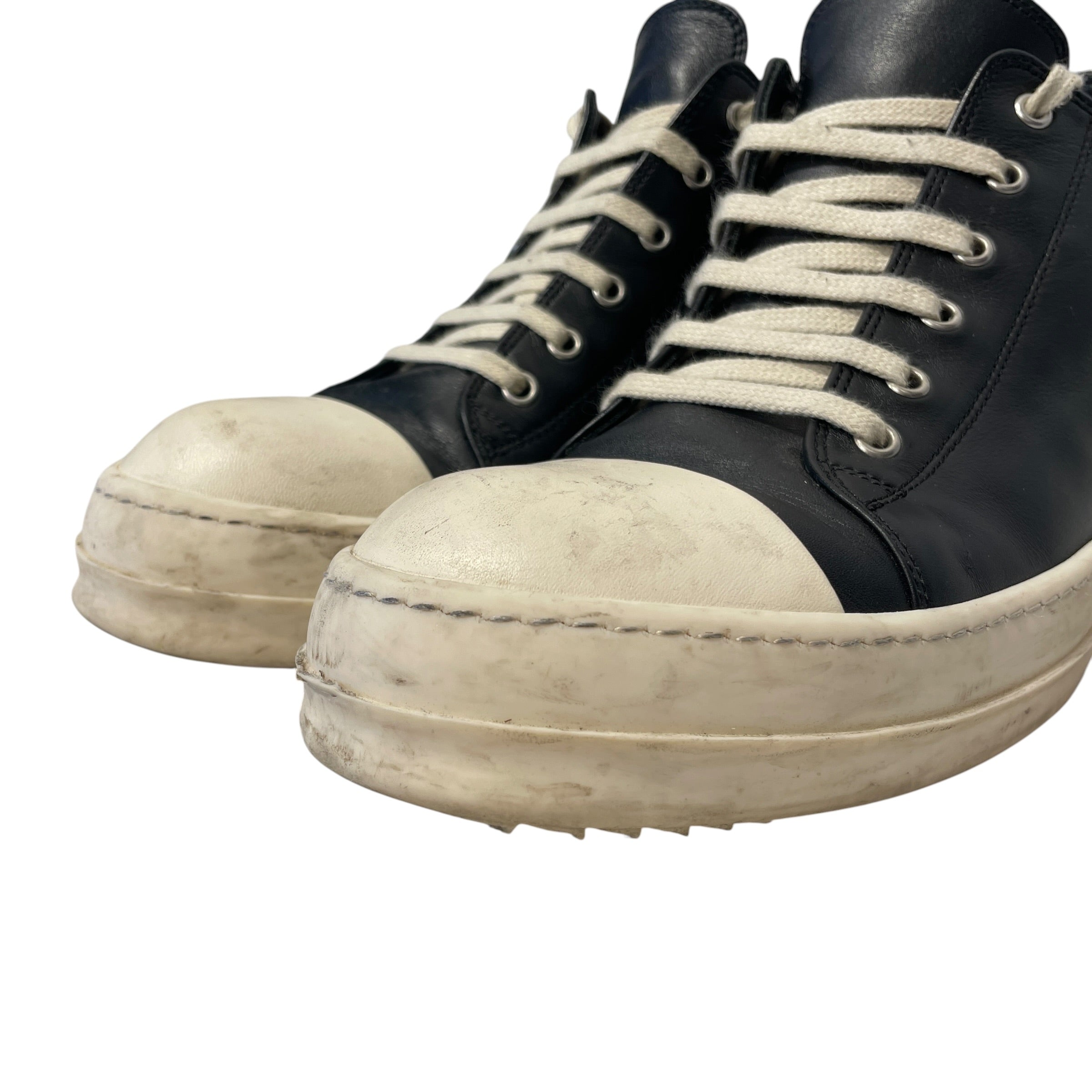 Rick Owens/Low-Sneakers/US 10.5/Leather/BLK/RAMONE LOW view 3
