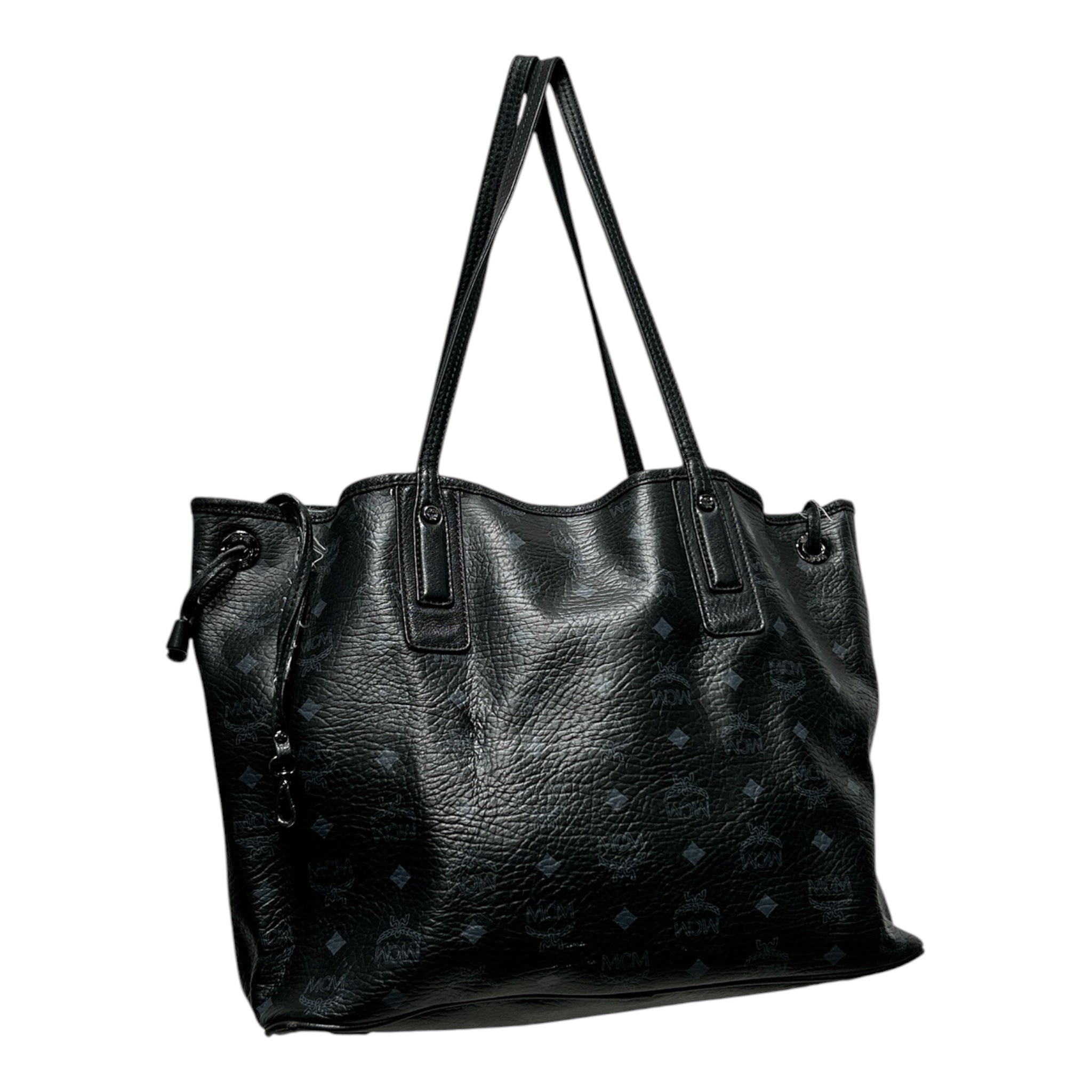 MCM/Hand Bag/Monogram/Leather/BLK/Tote Hand Bag view 2
