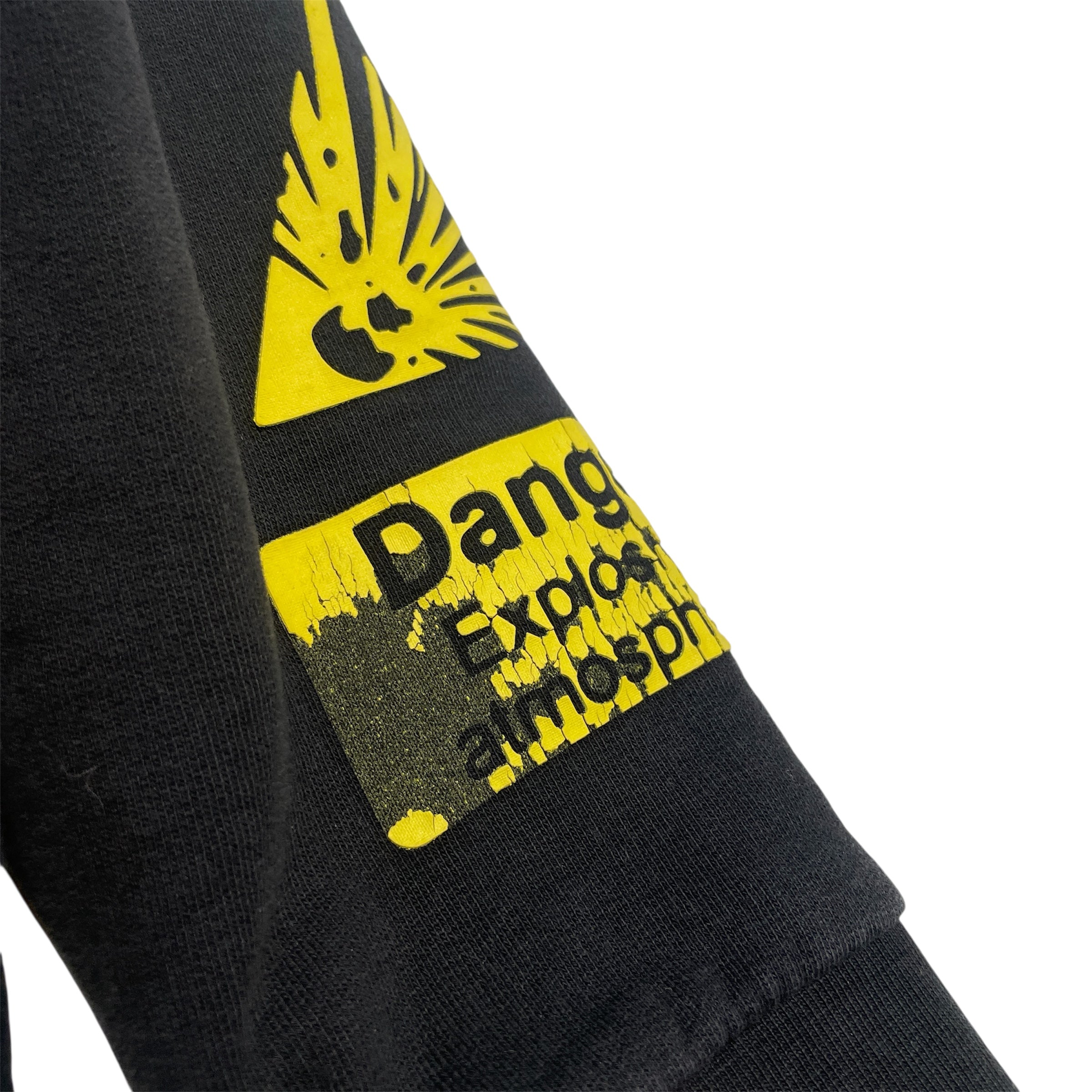 PHILIPP PLEIN/Hoodie/L/Graphic/Cotton/BLK/Caution Warning Hoodie view 3