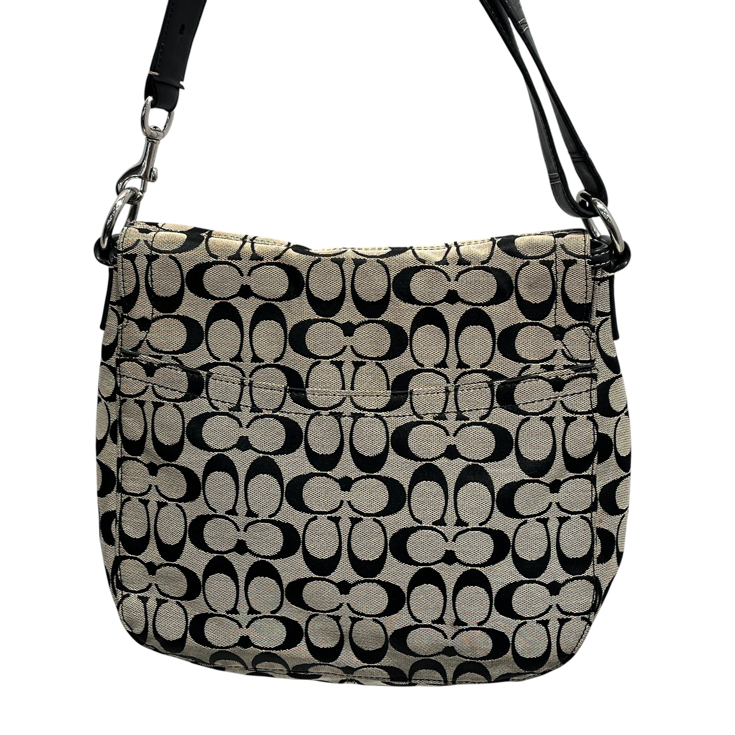 COACH/Hand Bag/All Over Print/Leather/BLK/signature chelsea messenger view 26