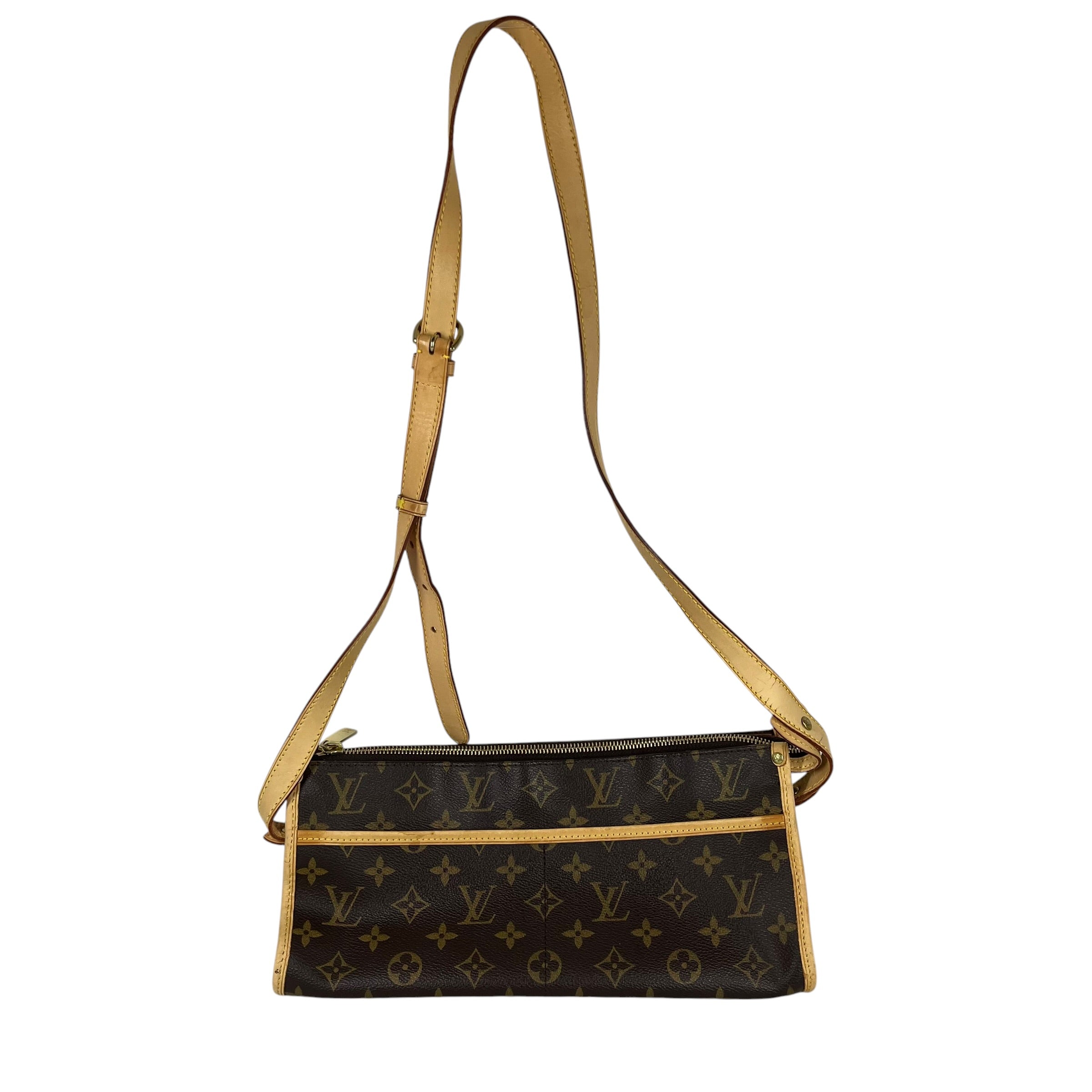 LOUIS VUITTON/Cross Body Bag/Monogram/Leather/BRW/popincourt long shoulder bag view 1