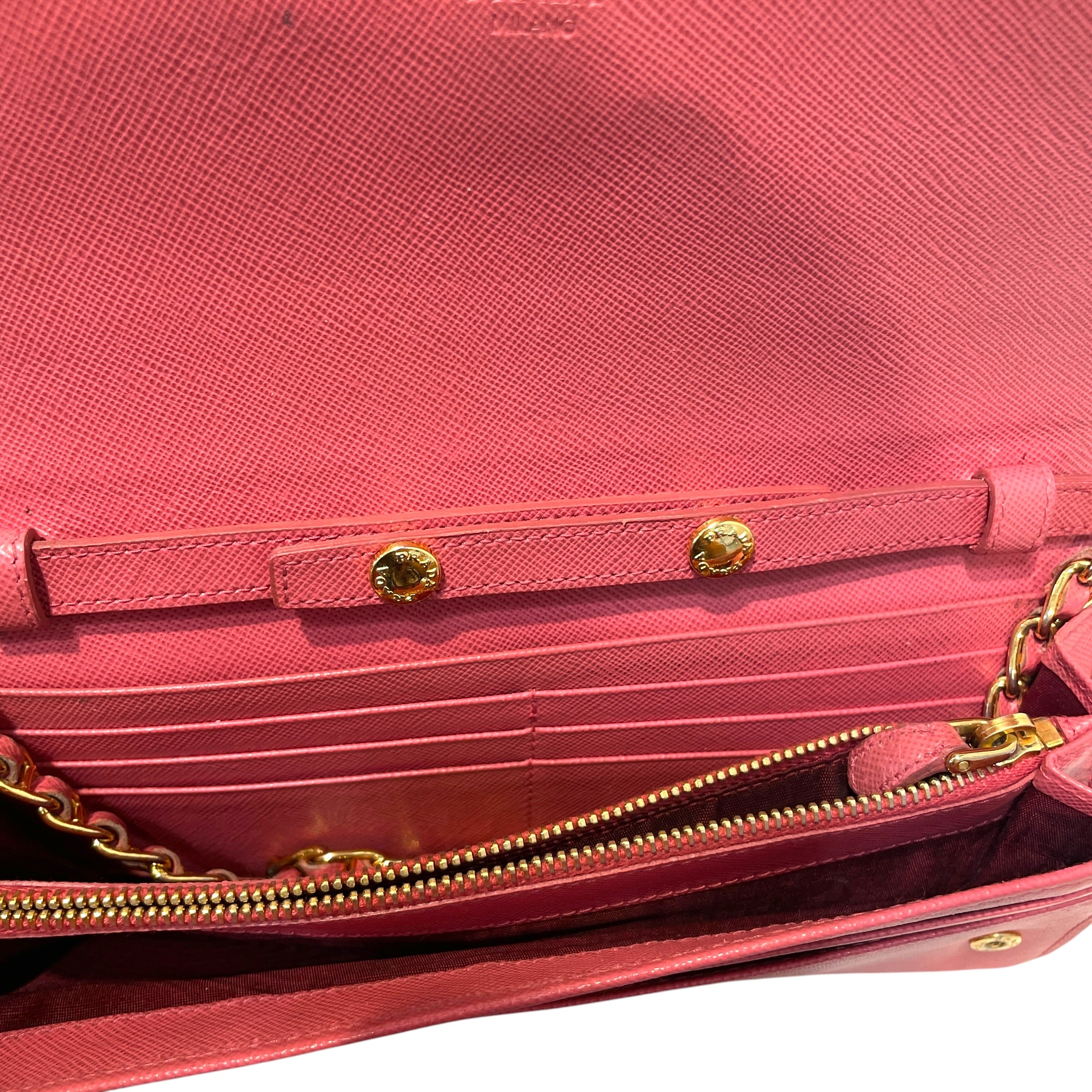 PRADA/Long Wallet/Leather/PNK/L's/ view 3