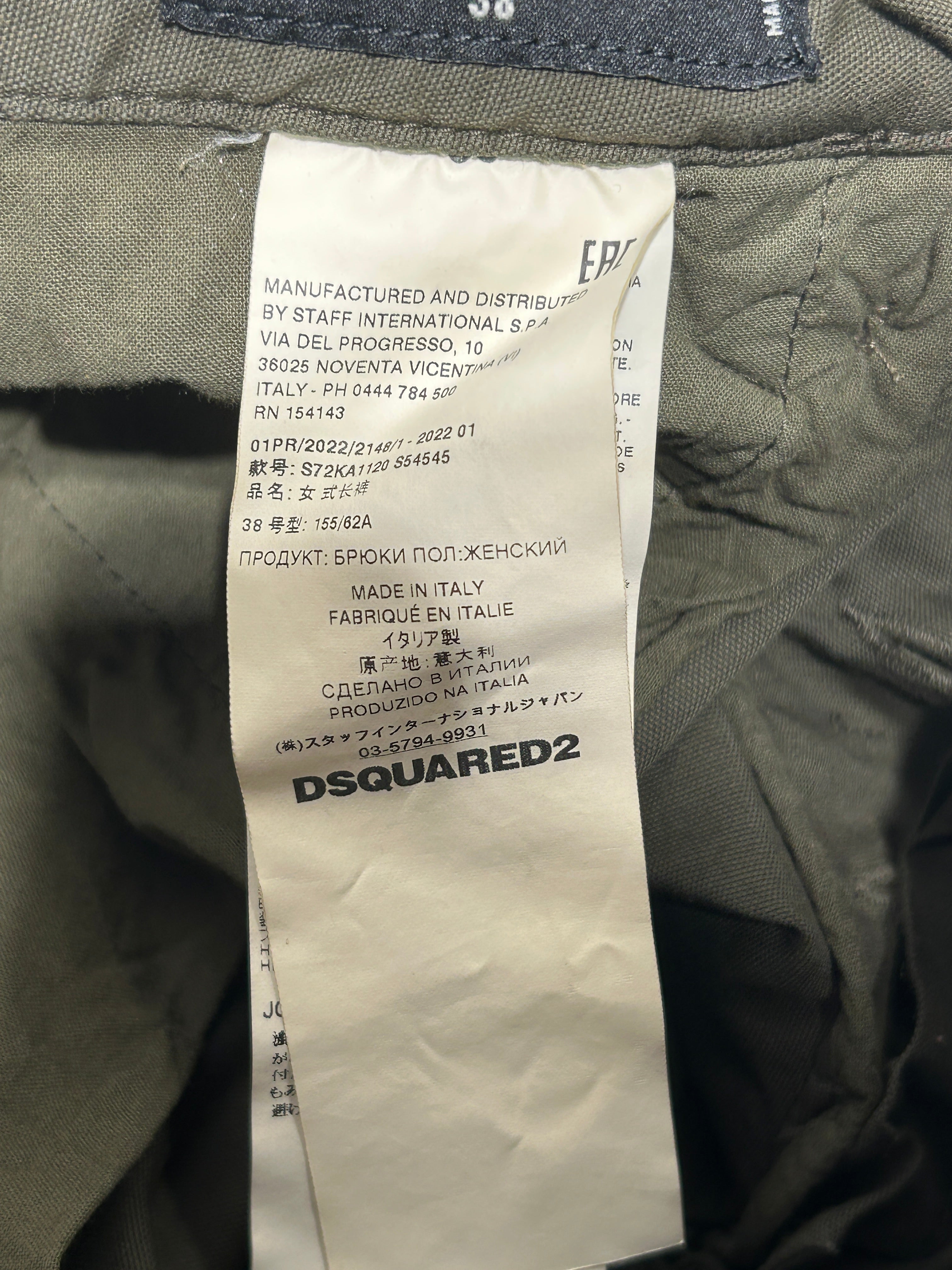 DSQUARED2/Bottoms/38/Cotton/GRN/ view 3