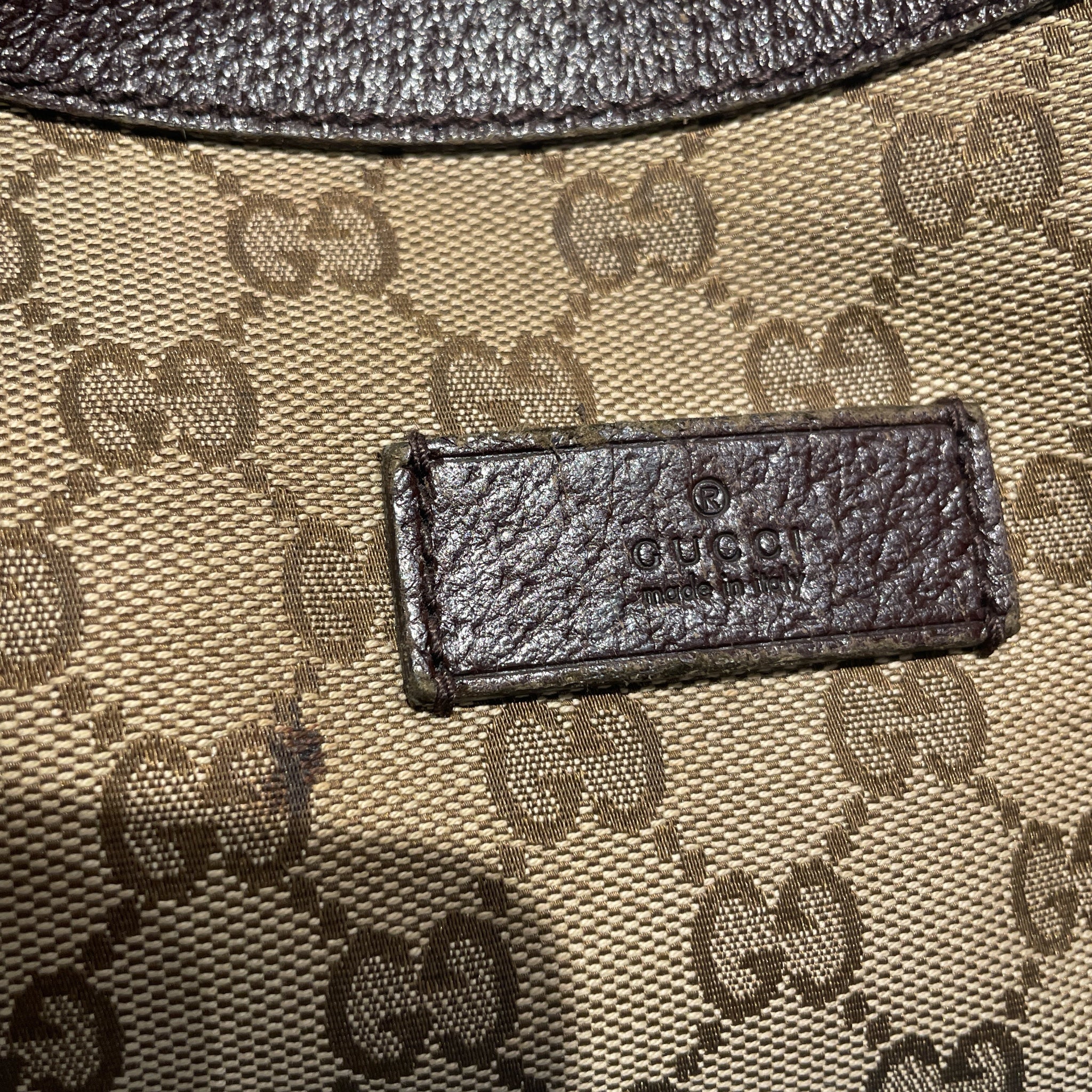 GUCCI/Hand Bag/Monogram/Cotton/BEG/HALF MOON view 7