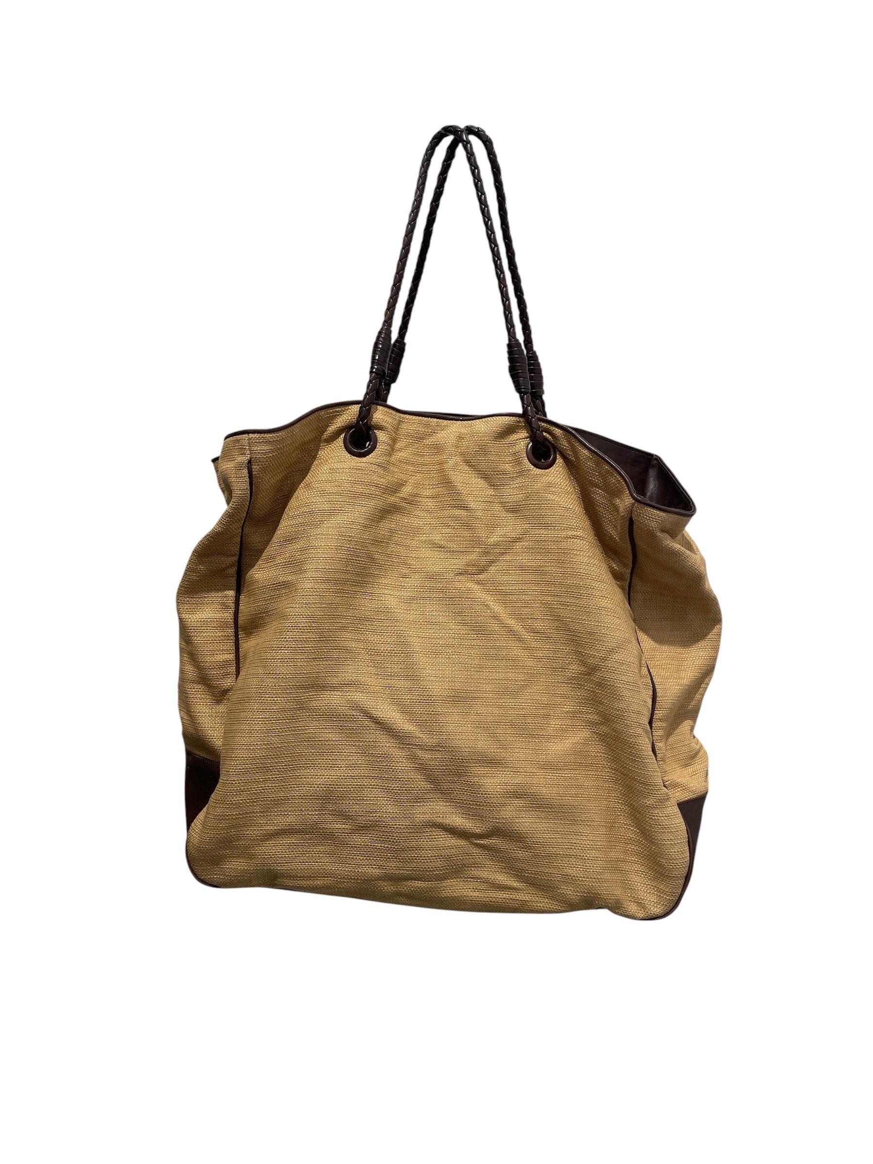BOTTEGA VENETA/Tote Bag/Cotton/CML/braided handle view 2