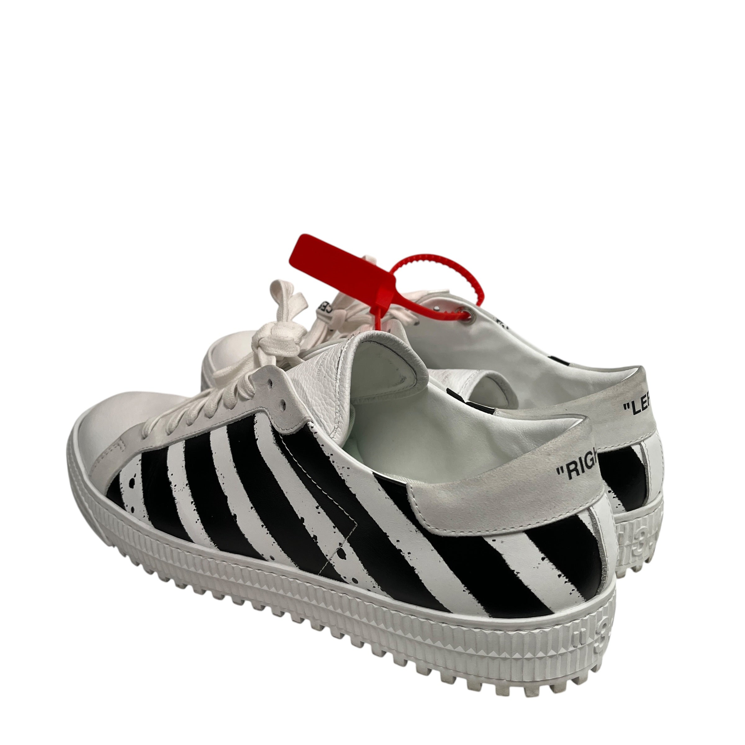 OFF-WHITE/Low-Sneakers/EU 44/Graphic/Leather/WHT/DIAGONAL SPRAY view 2