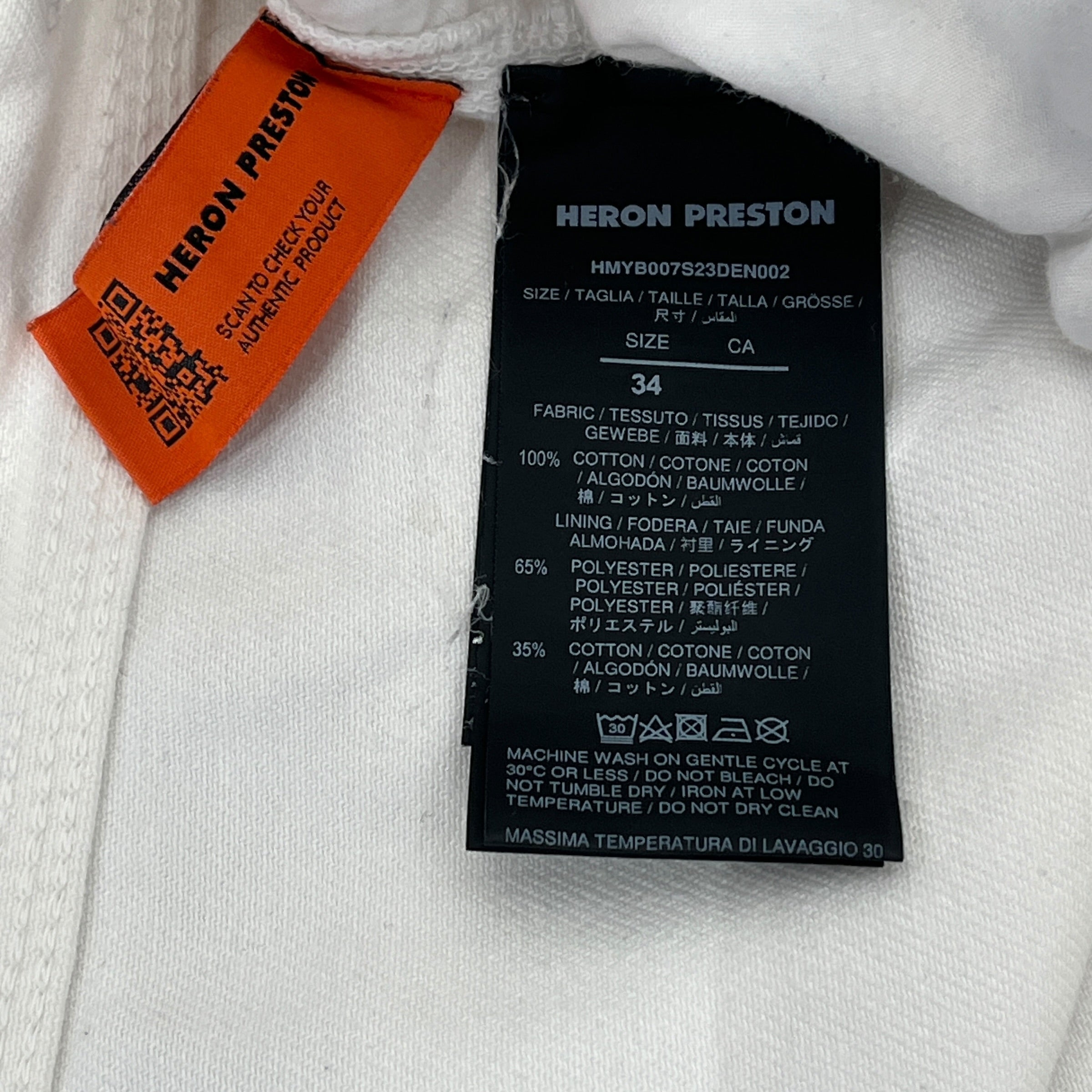 HERON PRESTON/Pants/34/Denim/WHT/Distressed/Distressed Dbl-Knee Carpenter view 4
