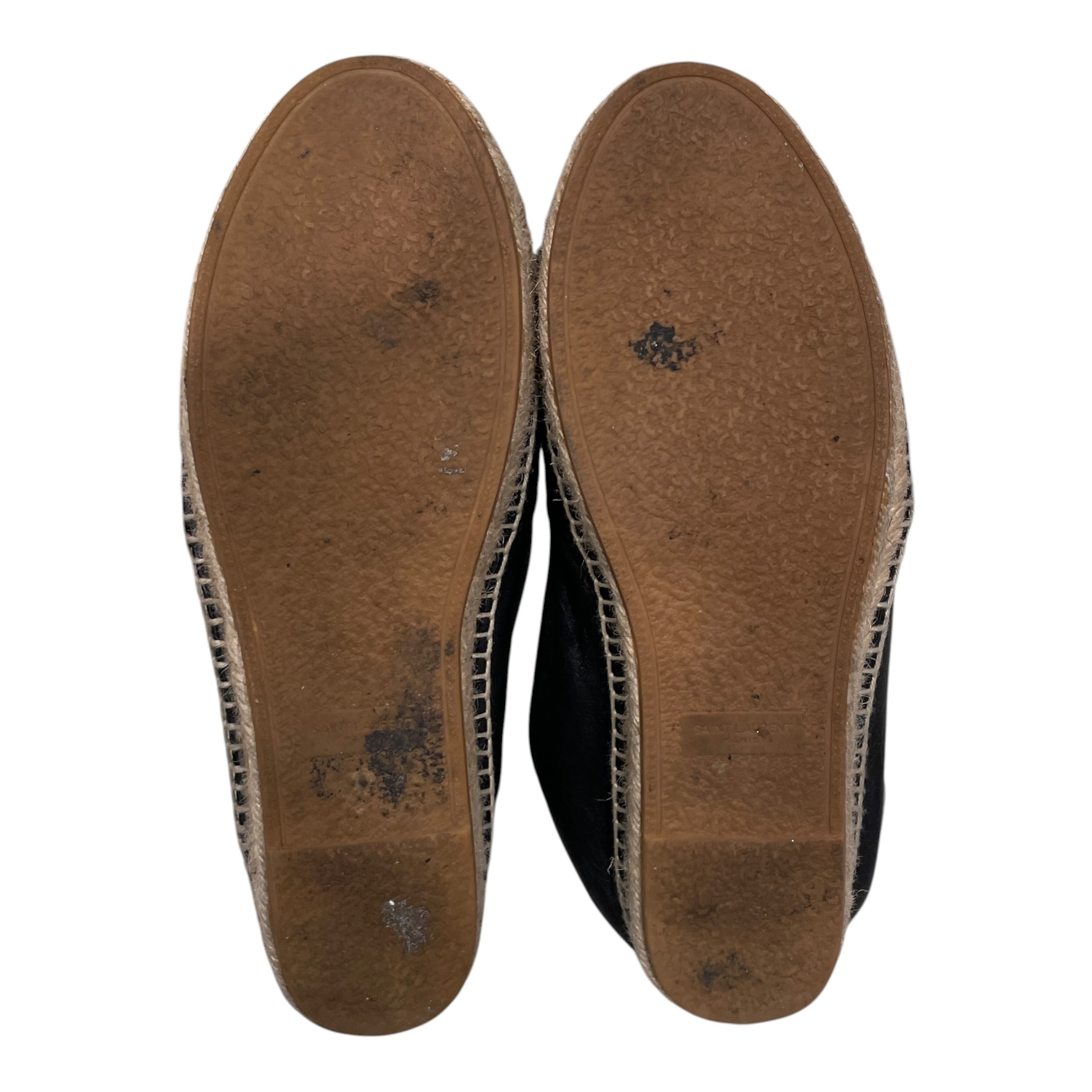 SAINT LAURENT/Flat Shoes/EU 39/Leather/BLK/EMBOSSED LOGO view 5