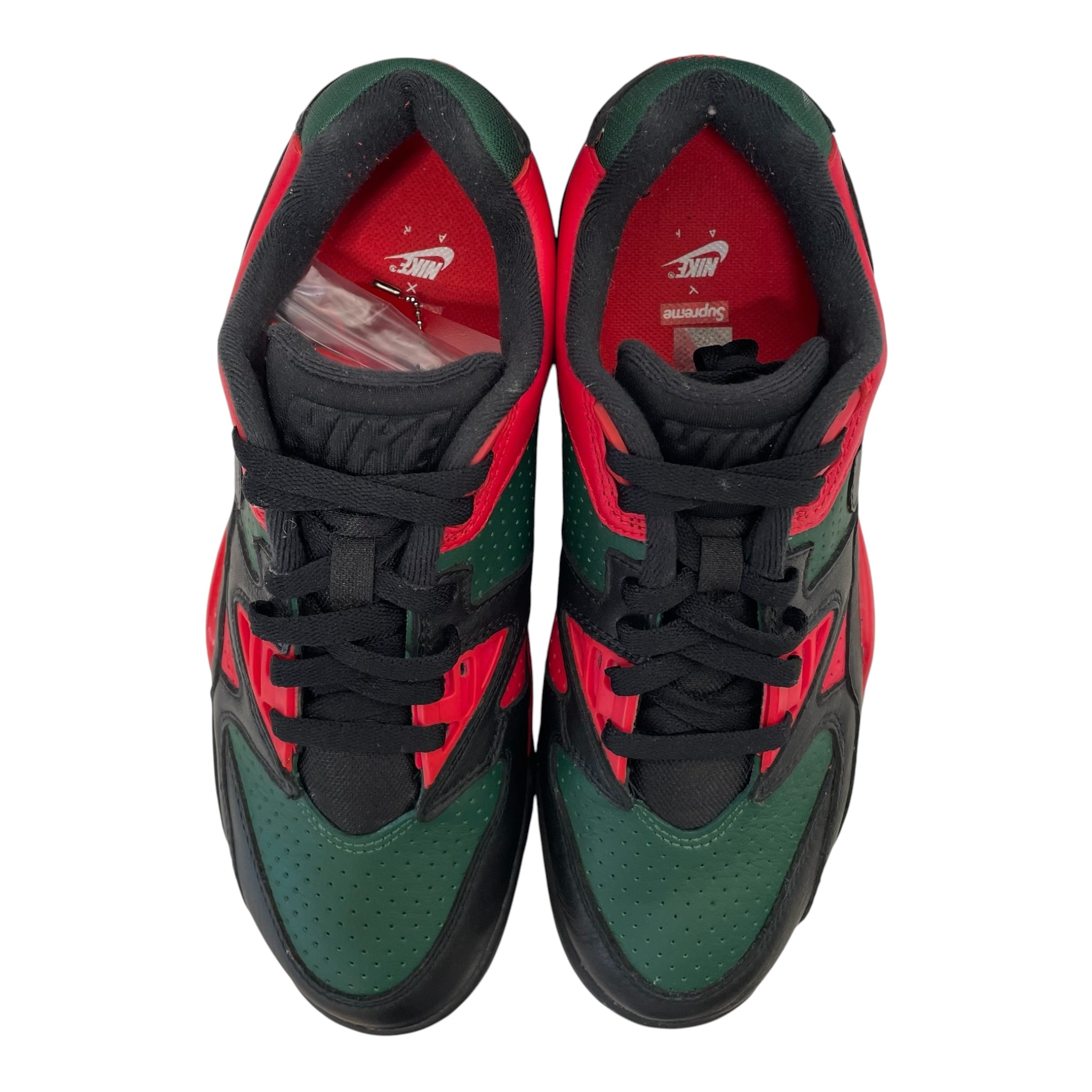 NIKE/Low-Sneakers/US 8.5/Leather/BLK/XSUPREME GREEN&RED view 6