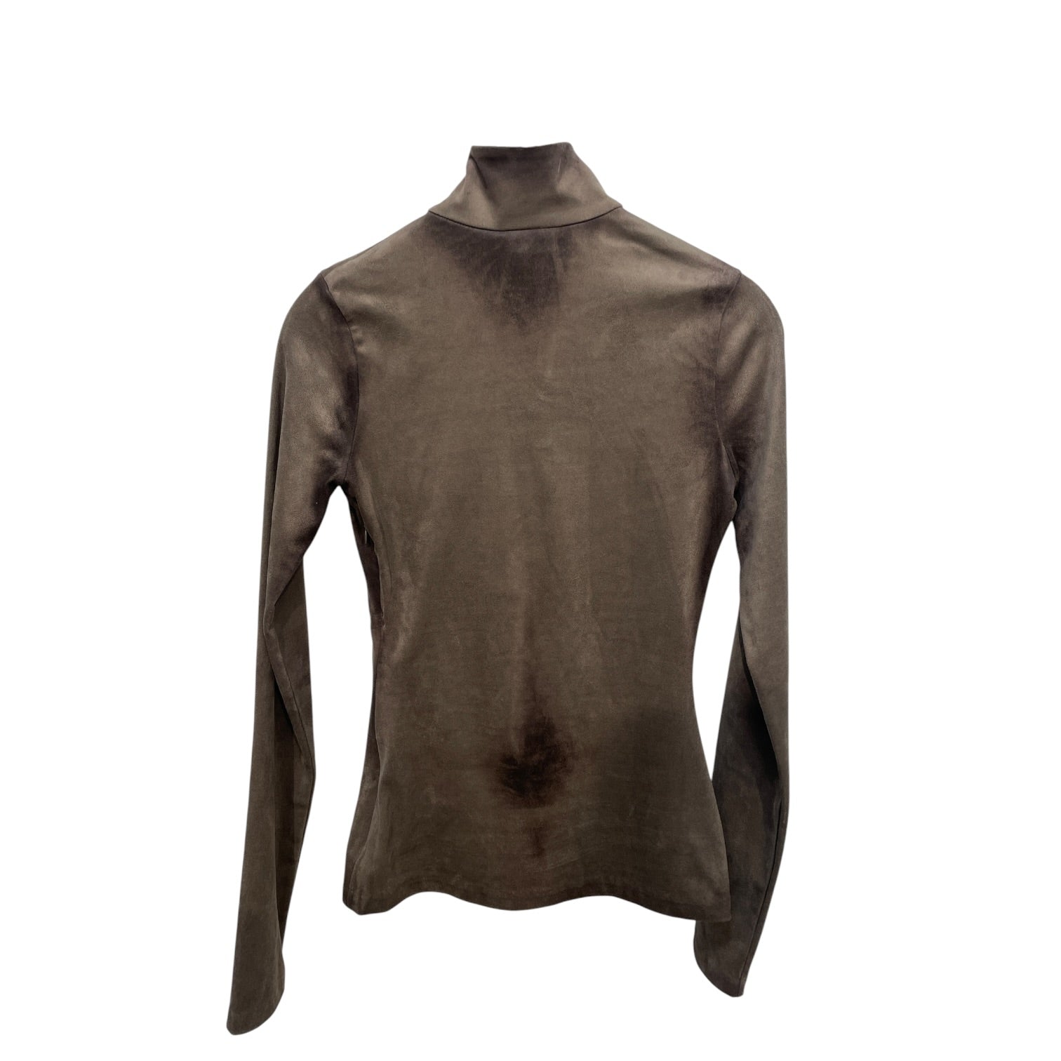 Acne Studios/LS T-Shirt/XS/Polyester/GRY/Turtle Neck/body print suede finish view 2