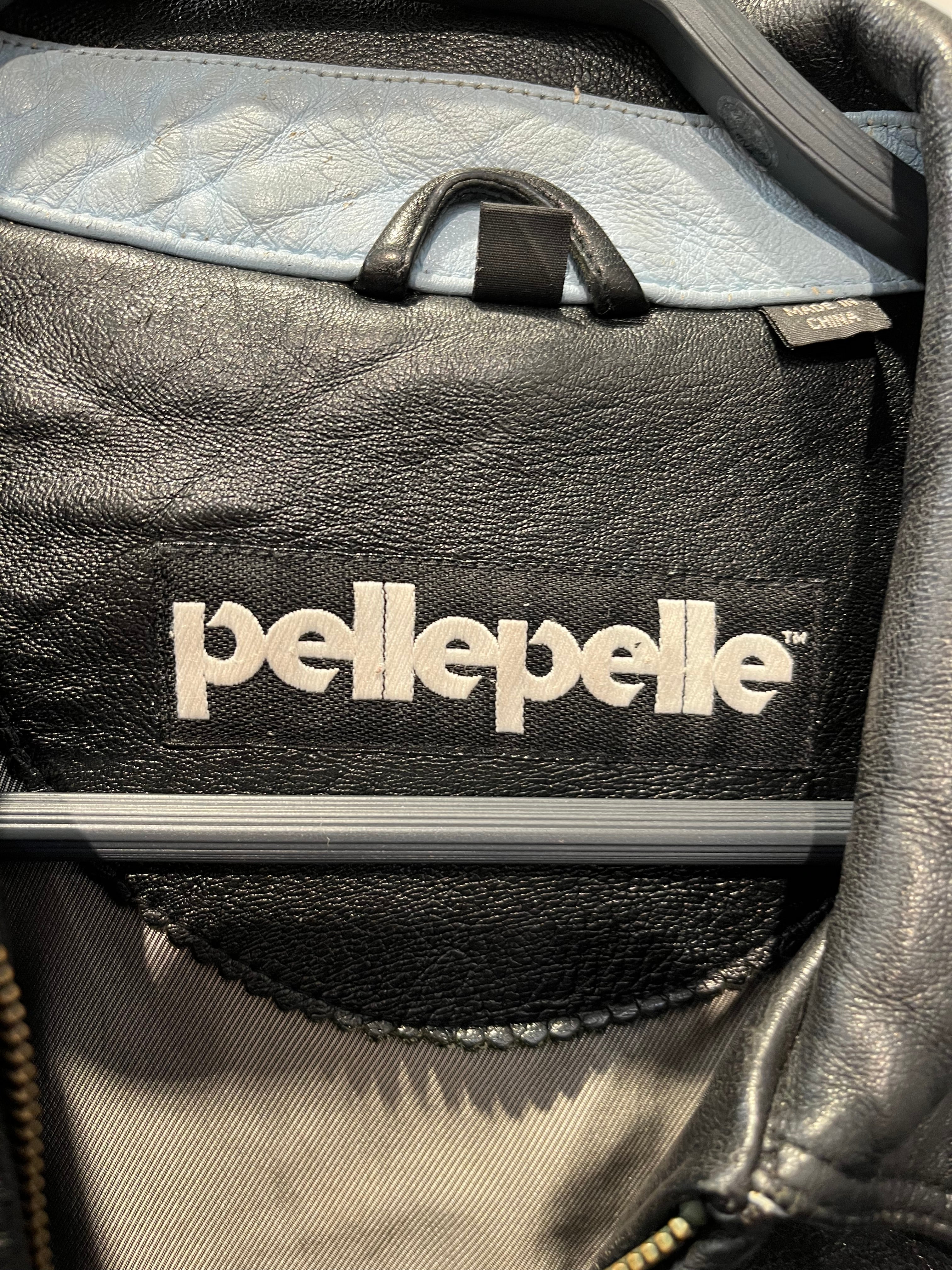 Pelle Pelle/Leather Jkt/16/Leather/BLK/LEATHER JKT BLUE STRIPES view 3