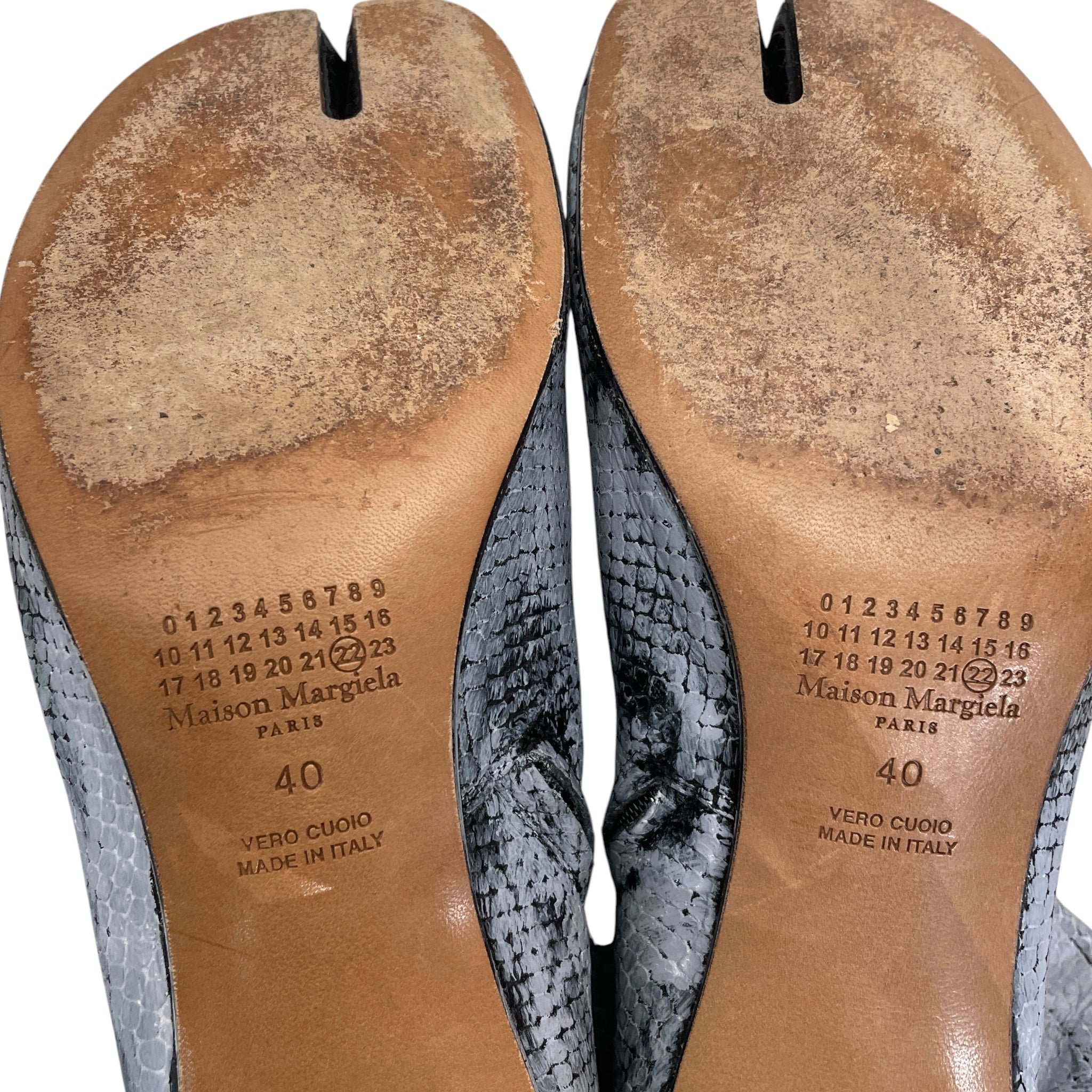Maison Margiela/Boots/EU 40/Animal Pattern/Leather/GRY/snake skin view 4