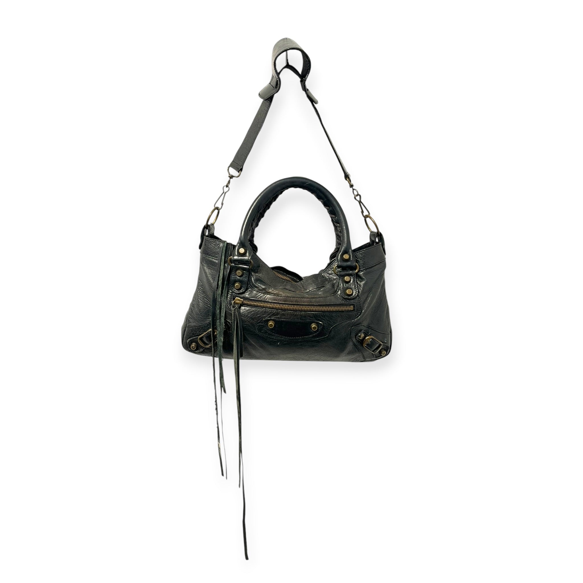 BALENCIAGA/Bag/Leather/BLK/LEATHER MOTORCROSS BAG view 1
