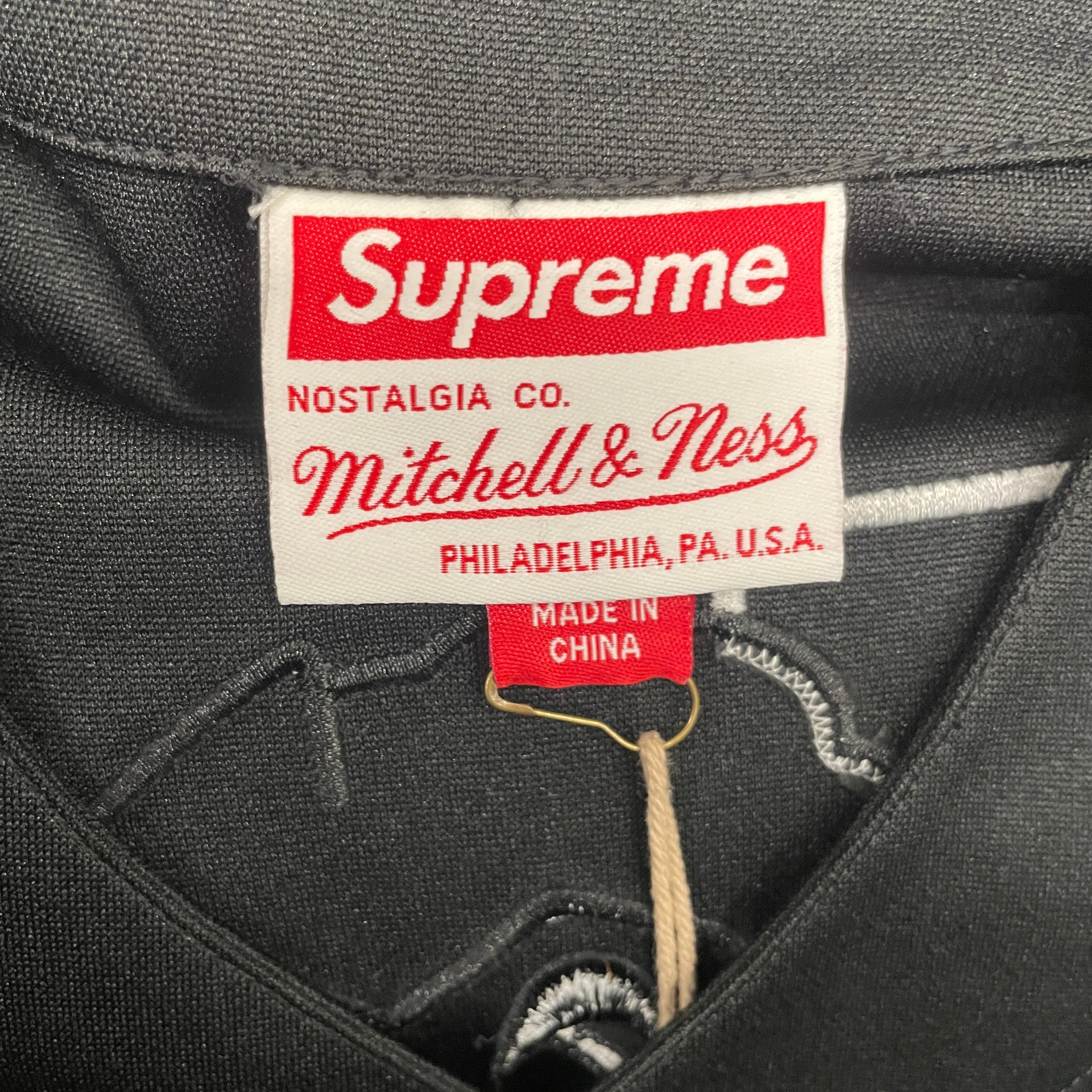 Supreme/mitchell&ness/SS Shirt/L/Polyester/BLK/BASEBALL SATIN JERSEY view 3