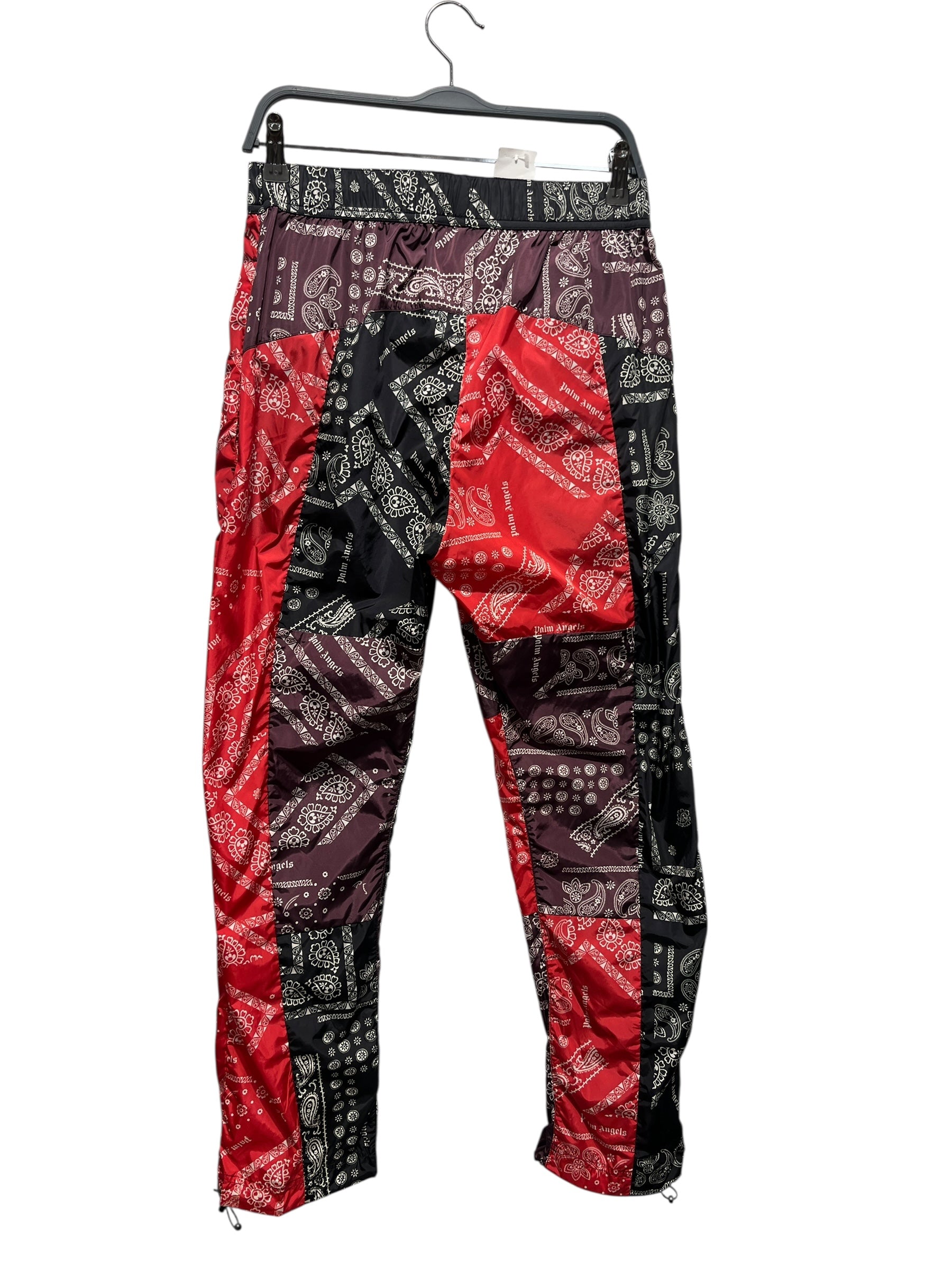Palm Angels/Straight Pants/M/Paisley/Polyester/BLK/BANDANA PRINT view 2