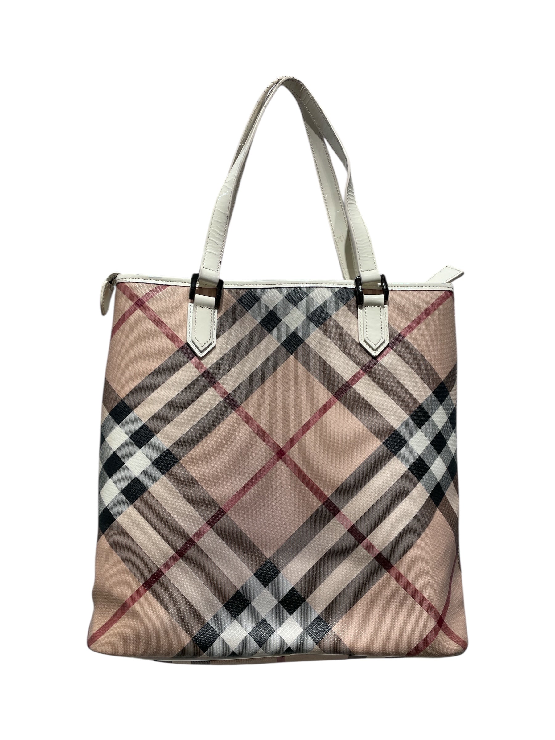 BURBERRY/Tote Bag/Hombre Check/BEG/Supernova Check Coated Tote view 1