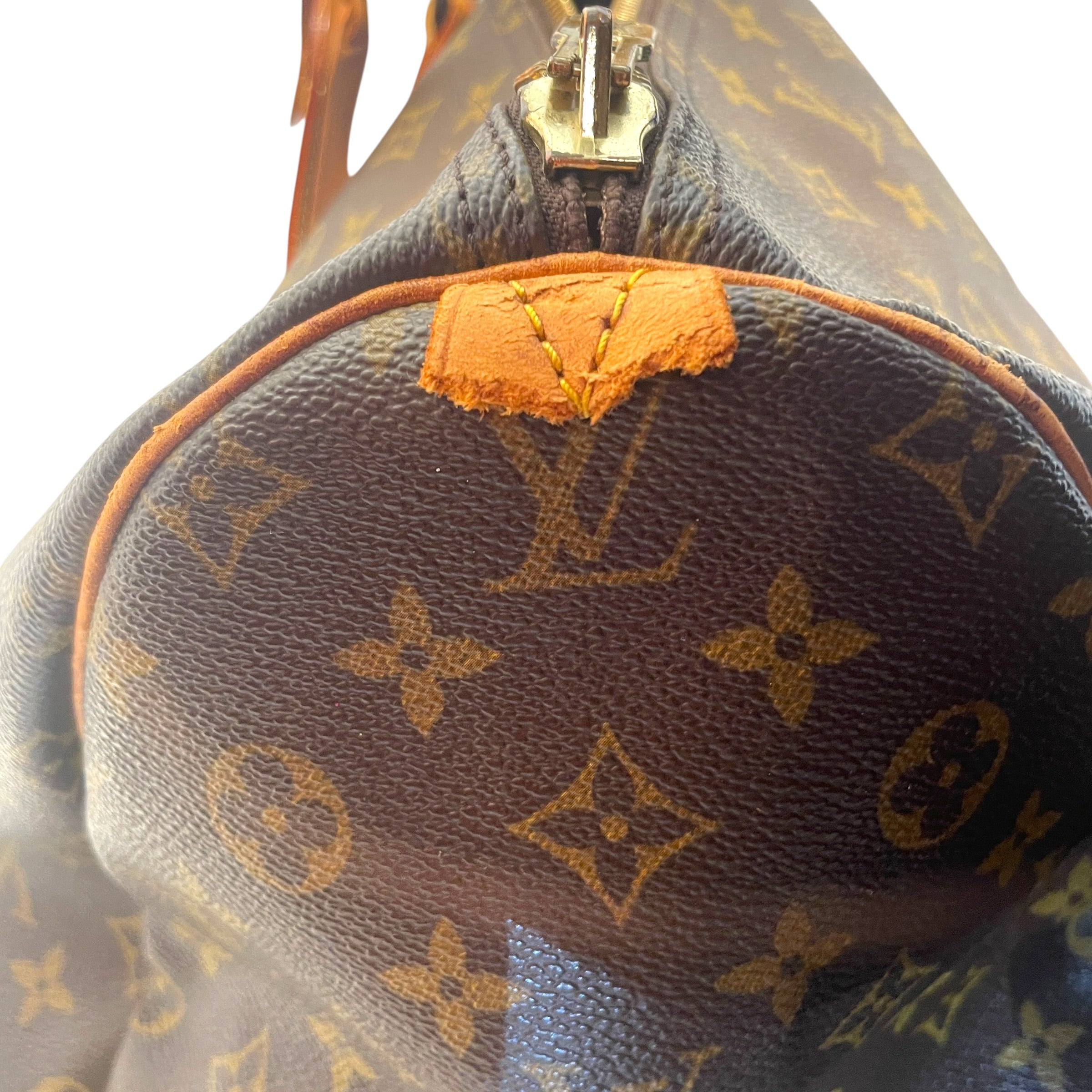 LOUIS VUITTON/Luggage/Monogram/Leather/BRW/keepall view 7