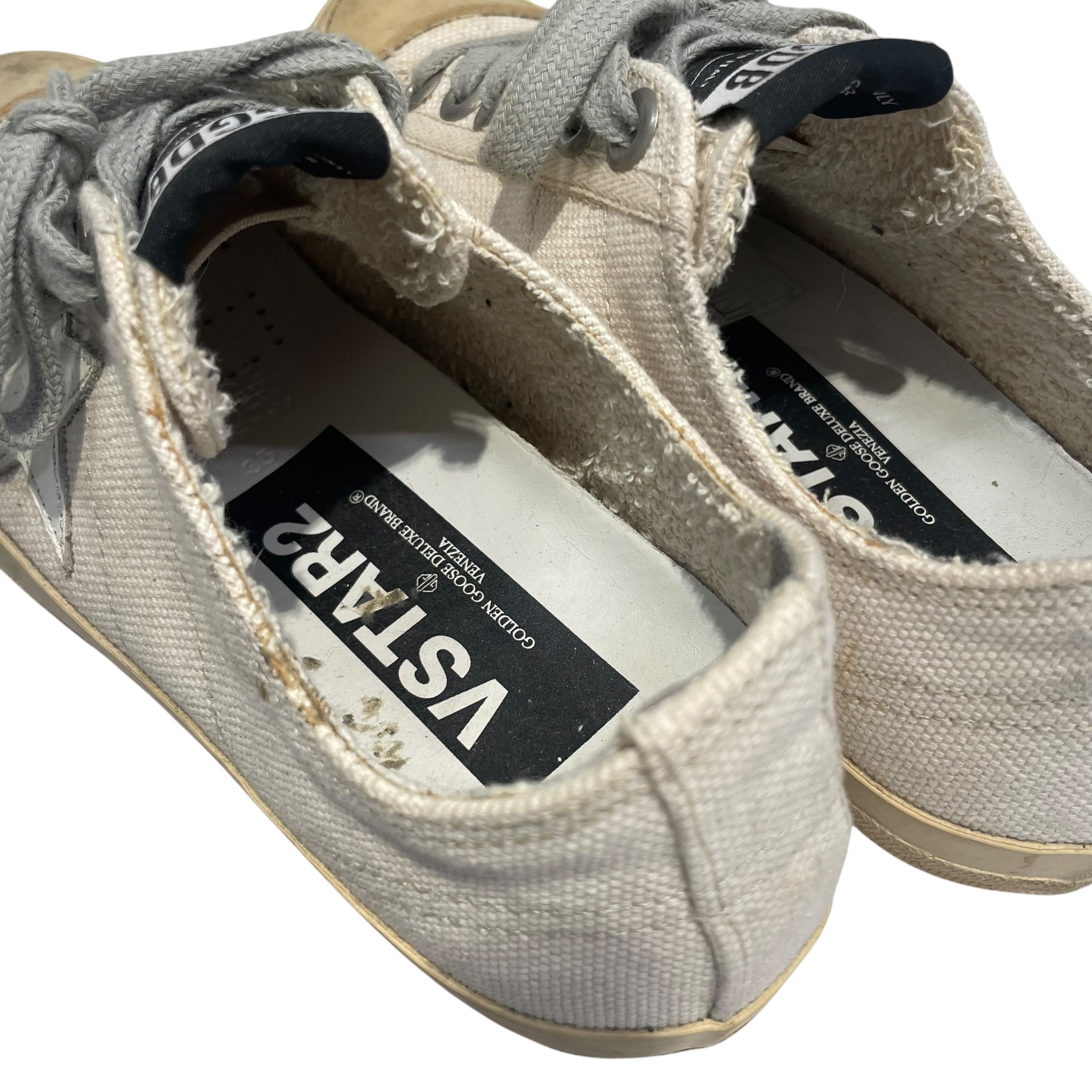 GOLDEN GOOSE/Low-Sneakers/EU 35/Cotton/CRM/GGDB VSTAR2 view 6