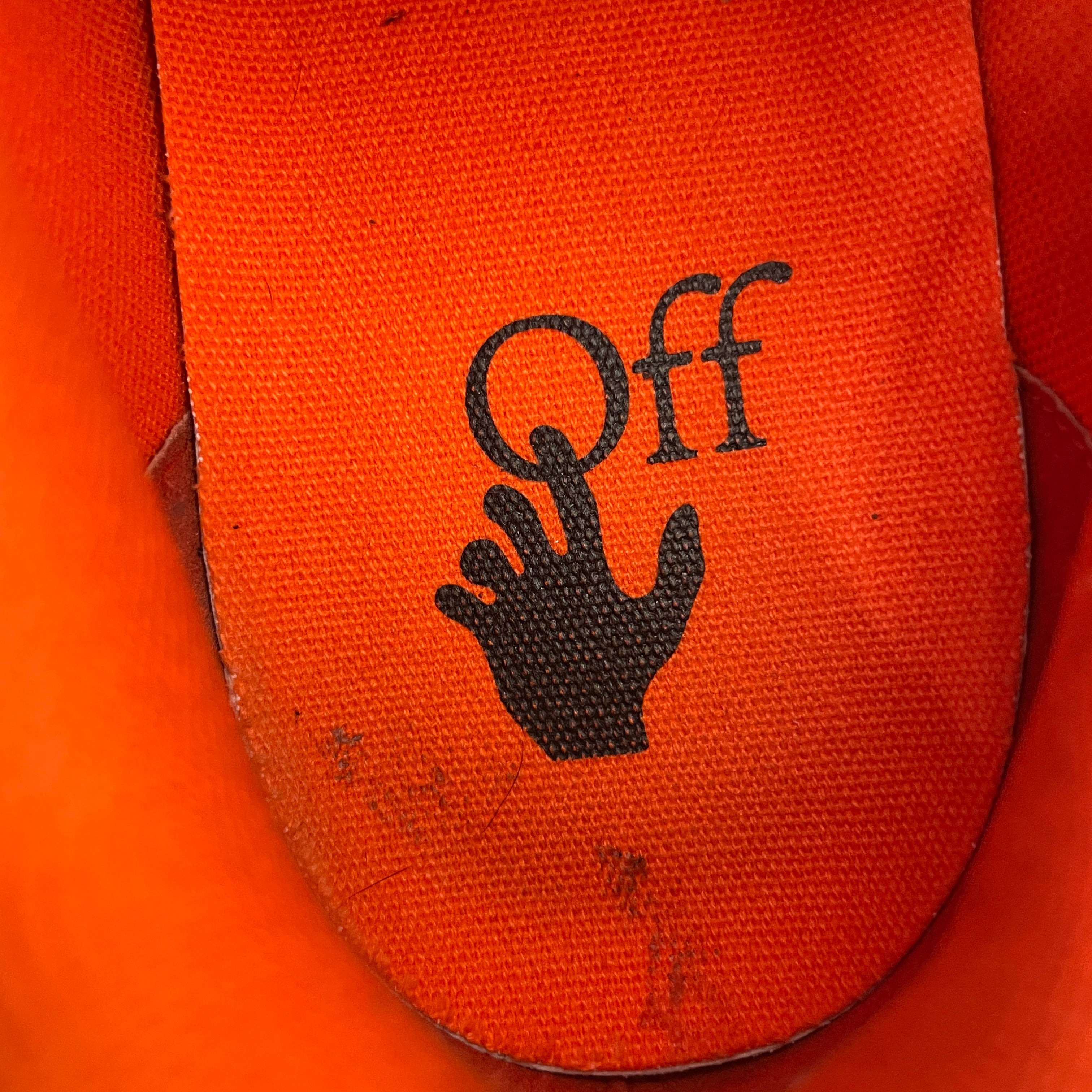 OFF-WHITE/Low-Sneakers/EU 42/Leather/ORN/OUT OF OFFICE ORANGE & BLUE view 3