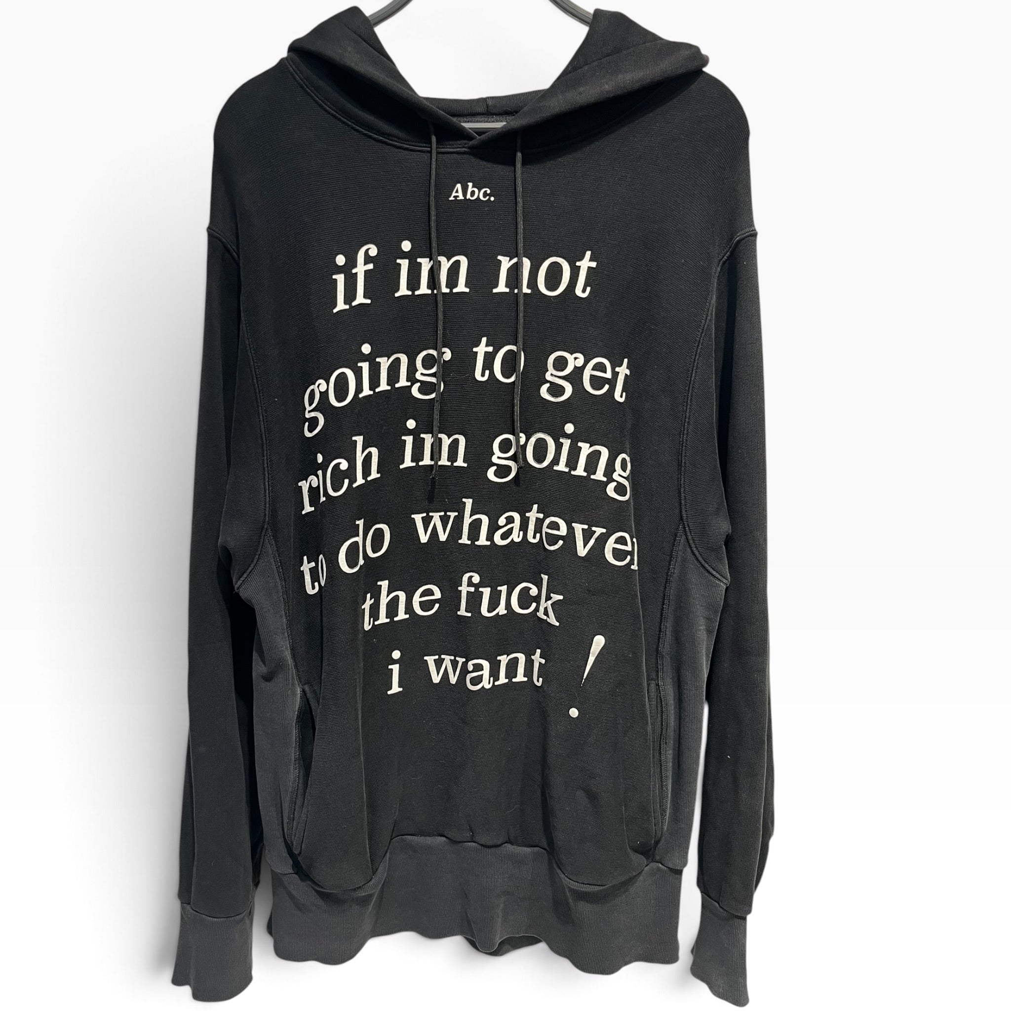 Advisory Board Crystals/Hoodie/L/Cotton/BLK/white words graphic view 1