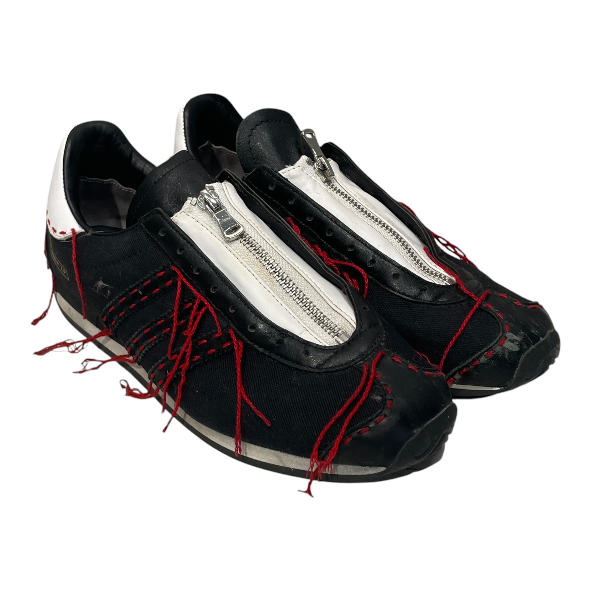 Y's/adidas/Low-Sneakers/US 7/Cotton/BLK/RED THREAD ALL OVER view 1