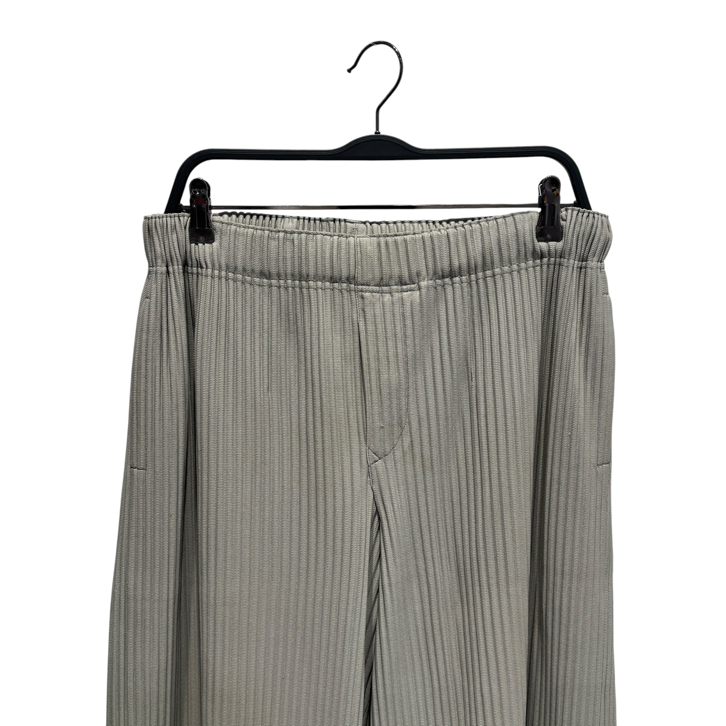 HOMME PLISSE ISSEY MIYAKE/Cropped Pants/3/Polyester/GRN/wide leg view 7