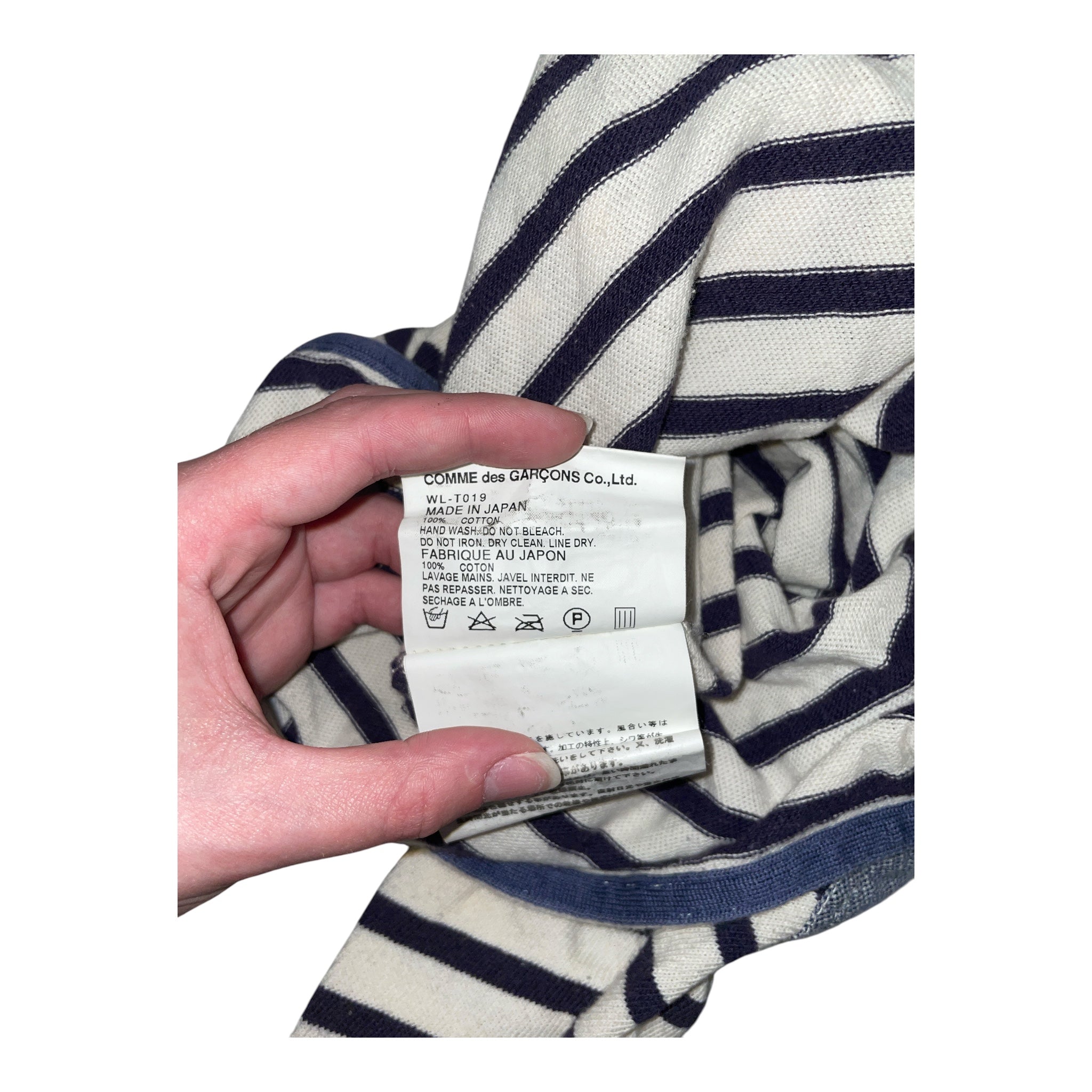 JUNYA WATANABE COMME des GARCONS MAN/LS Shirt/S/Cotton/BLU/Stripe/ view 4