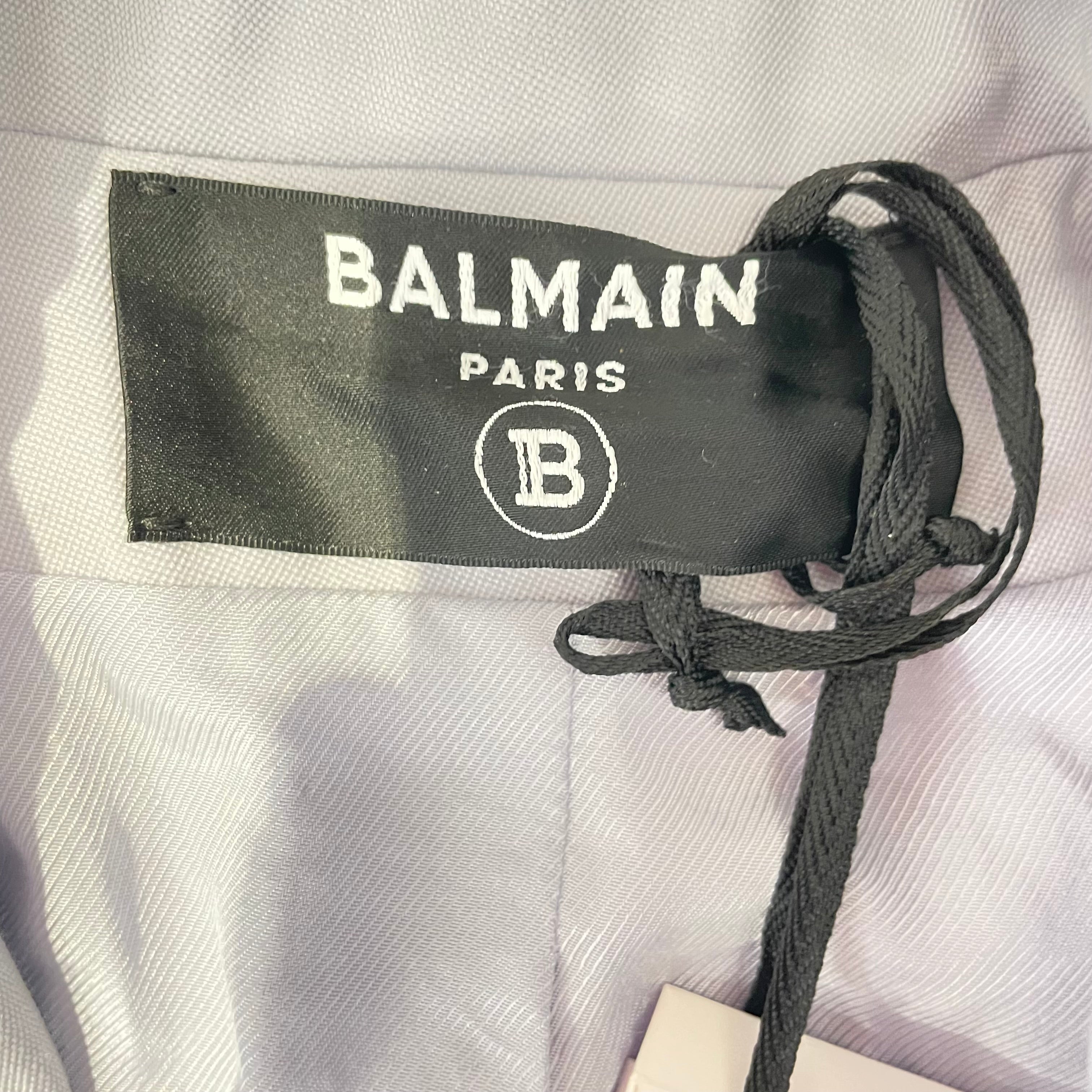 BALMAIN/Coat/40/Wool/GRY/PEAK LAPELS DOUBLE BREAST view 3