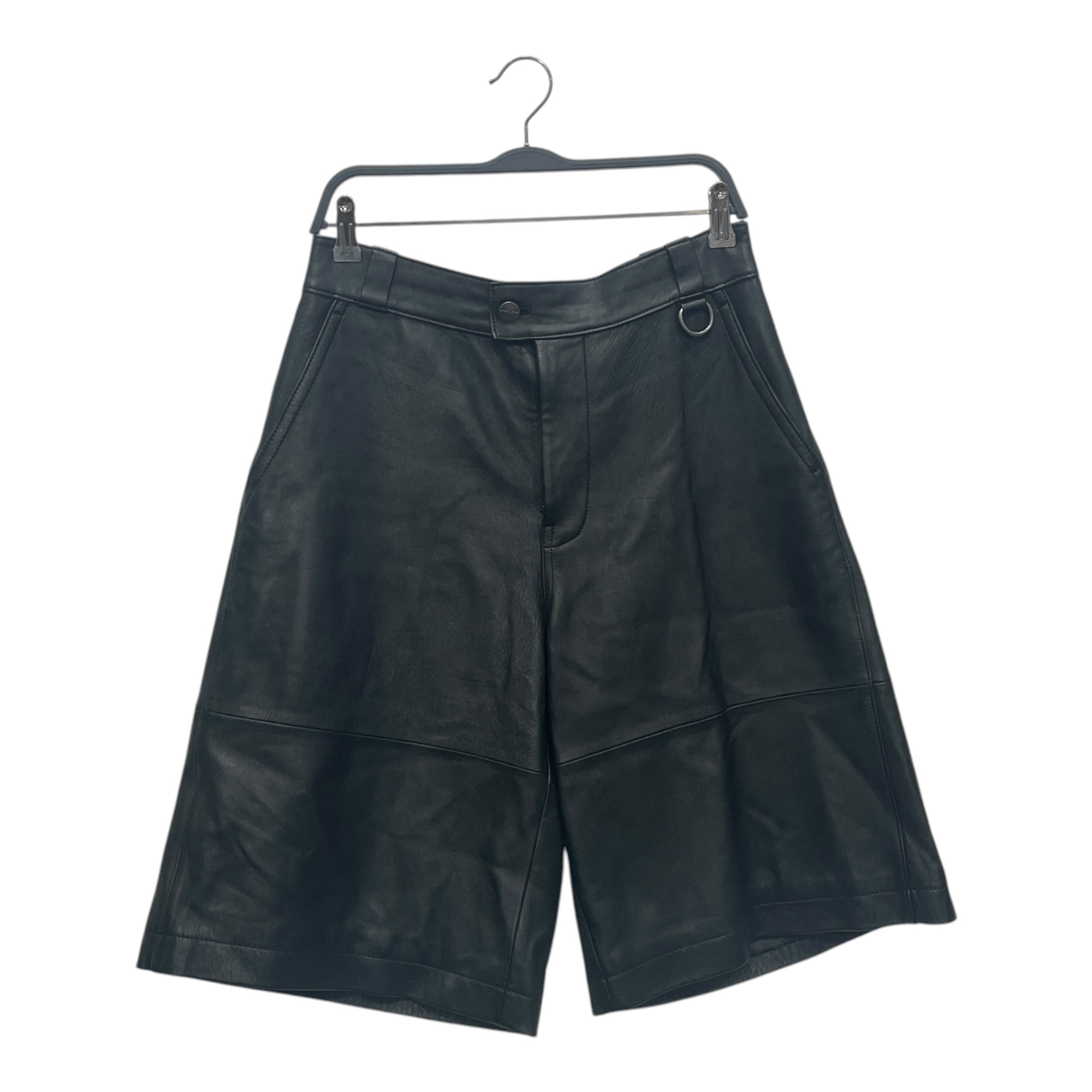 COACH/Shorts/S/Leather/BLK/BELT LOOP RING SHORT view 1