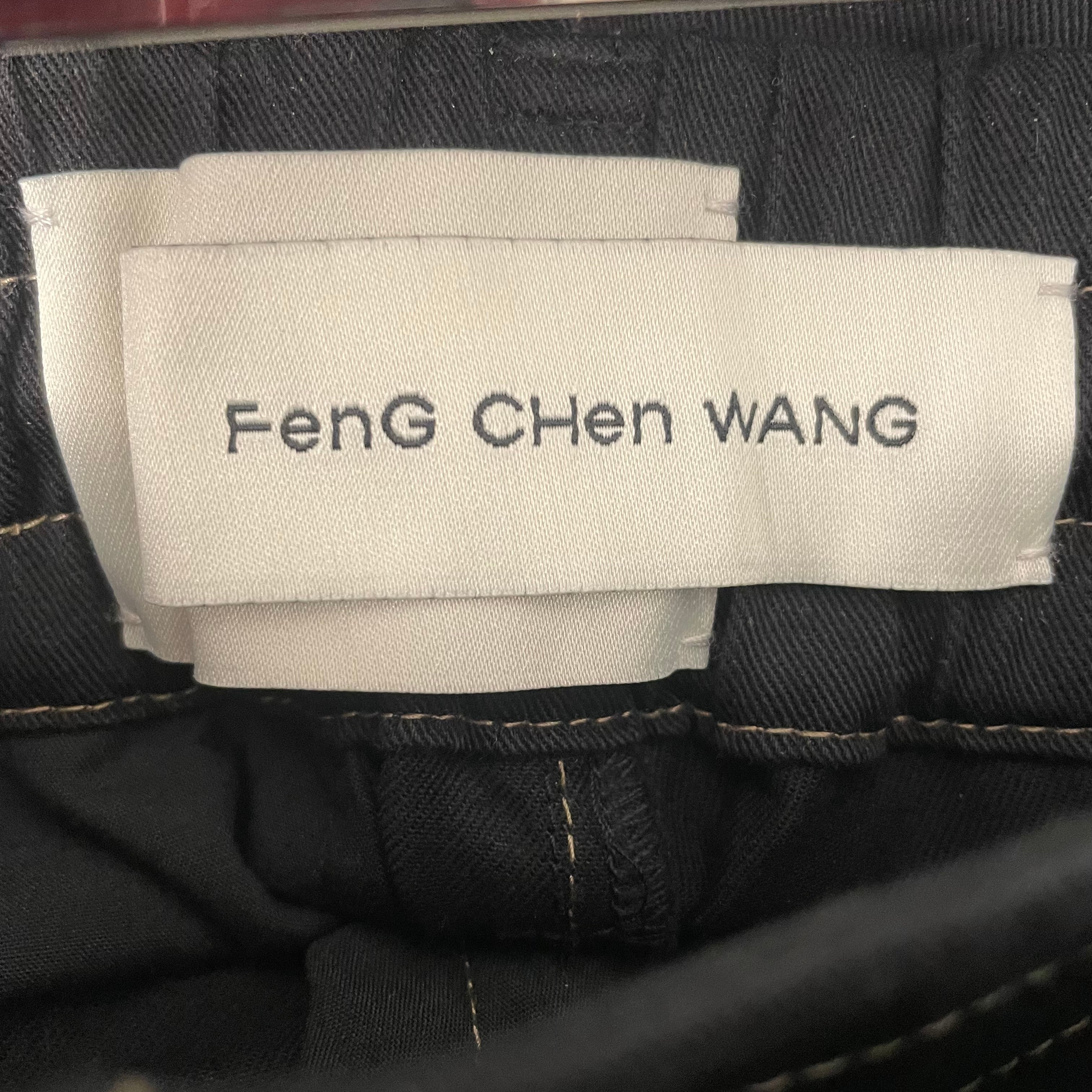 Feng Chen Wang/Cargo Pants/XS/Cotton/BLK/Border/FENG CHEN WANG CARGO PANTS view 3