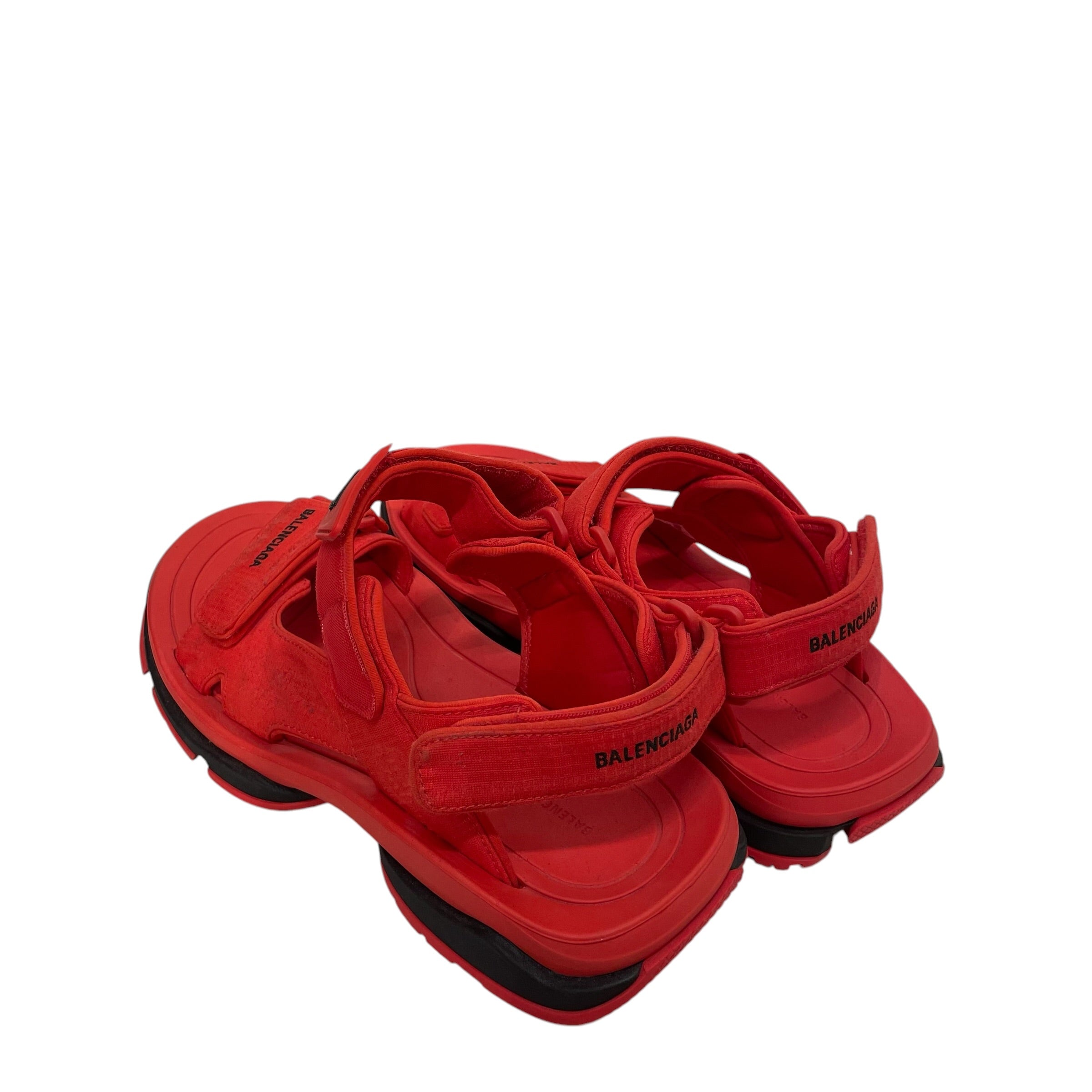 BALENCIAGA/Sandals/EU 43/Polyester/RED/VELCRO STRAP TOURIST view 4
