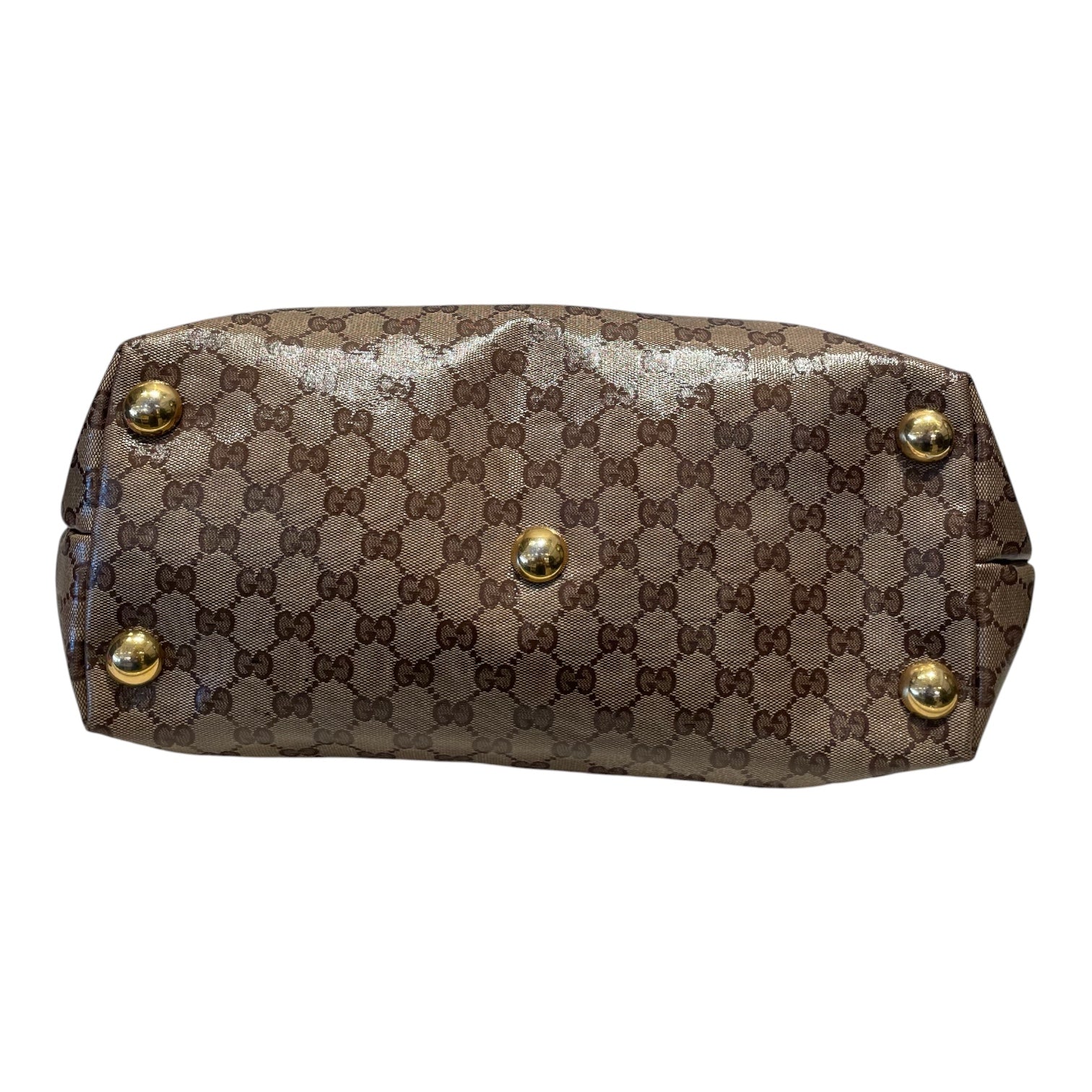 GUCCI/Tote Bag/Monogram/Leather/BRW/Crystal Babouska Tote view 3