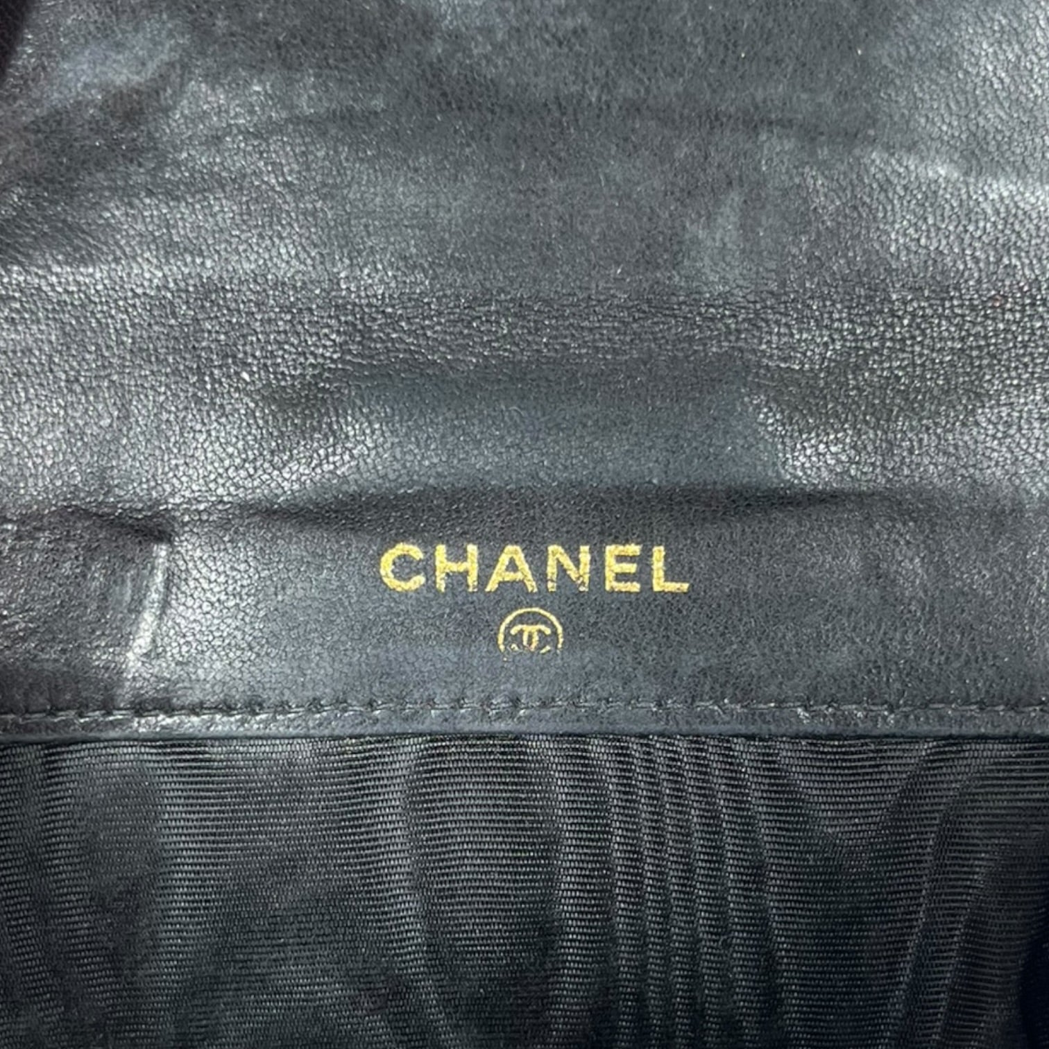 CHANEL/Trifold Wallet/Leather/BLK/L's/CAVIAR DOUBLE C TRIFOLD view 6