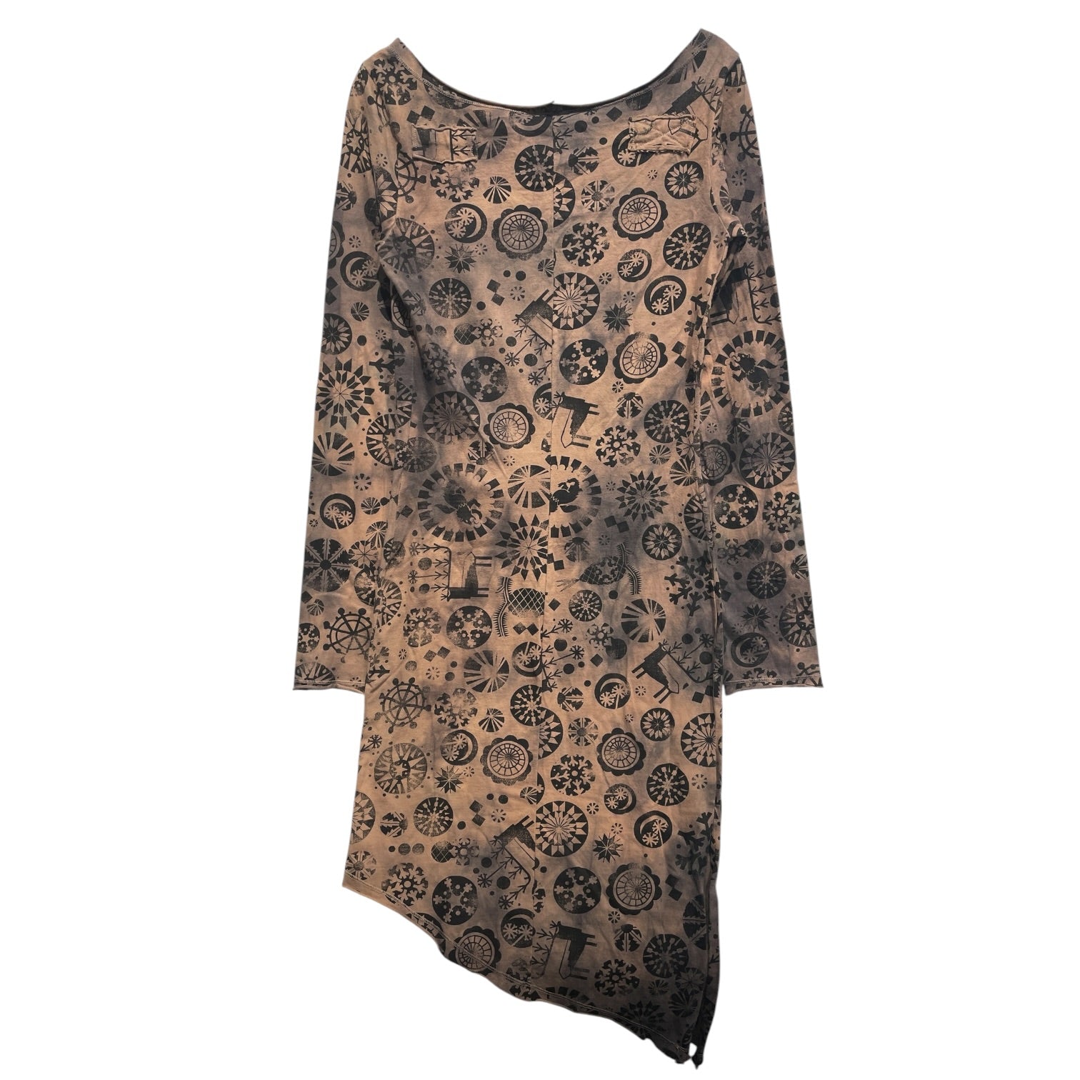 DIESEL/LS Dress/XS/All Over Print/Cotton/BRW/WHITE WOLF ARCHIVAL DRESS view 2