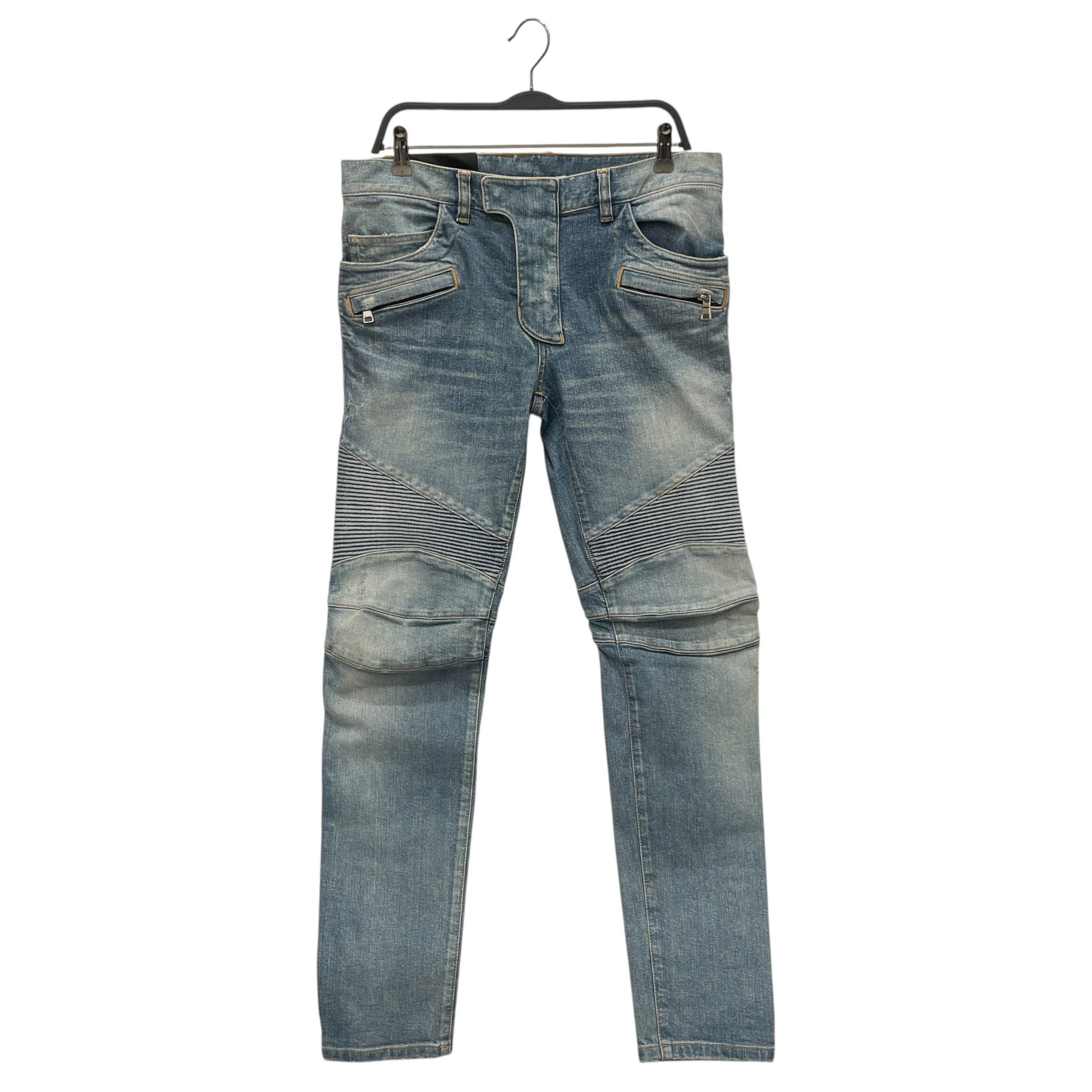 BALMAIN/Straight Pants/32/Denim/IDG/TAPERED MOTO / MADE IN JAPAN view 1