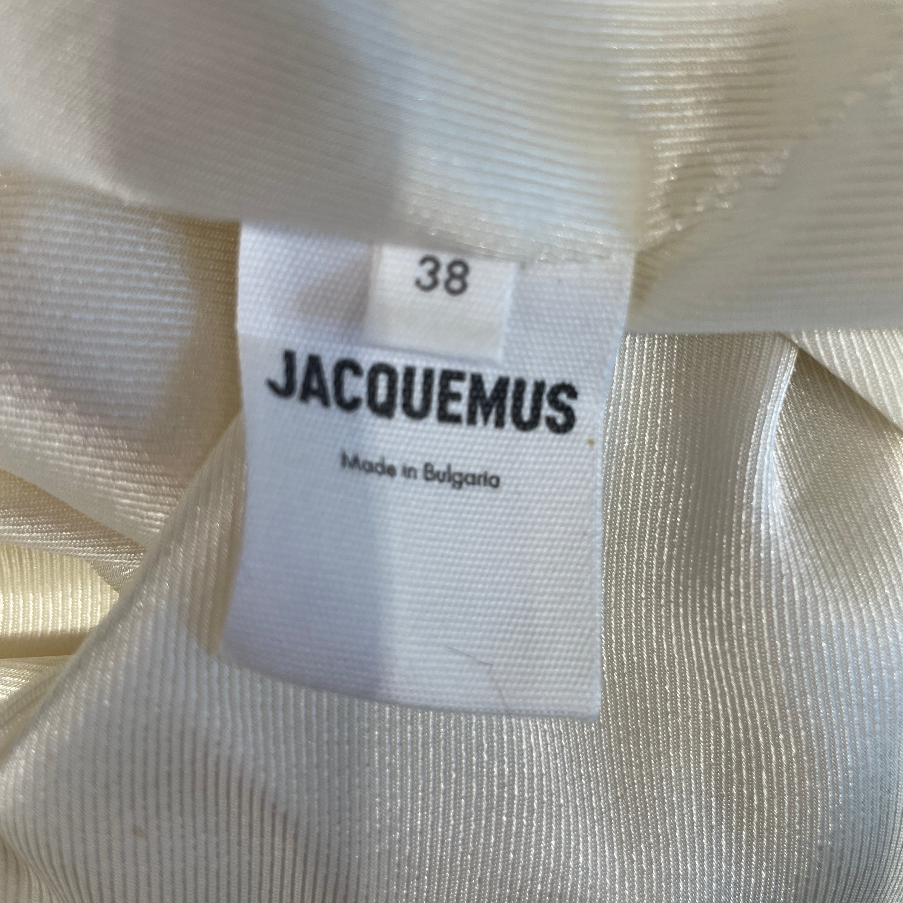 JACQUEMUS/LS Dress/S/Cotton/CRM/OFF THE SHOULDER/ PADDED view 4