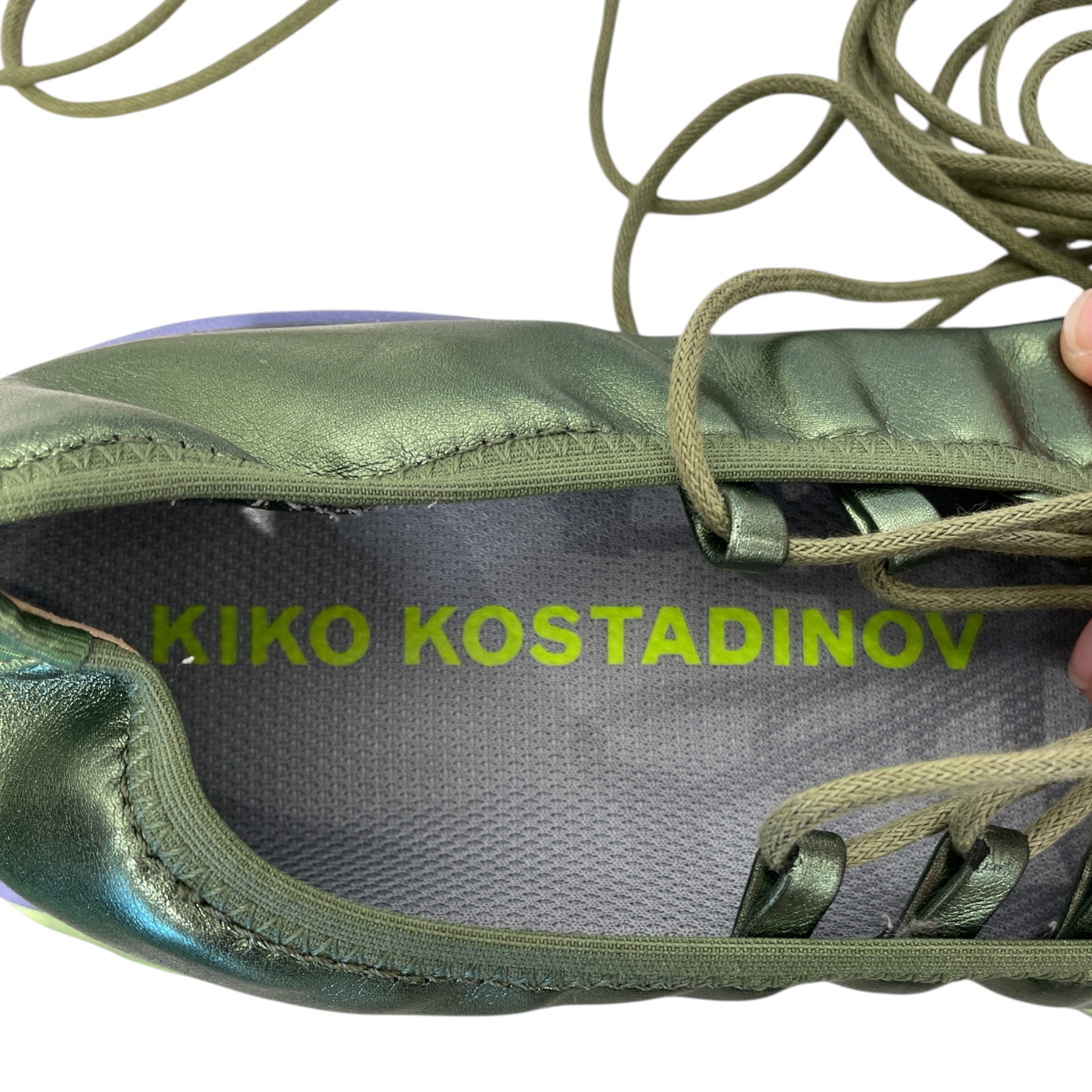ASICS/Kiko Kostadinov/Low-Sneakers/EU 38/Cotton/GRN/BALLET HYBRID view 3