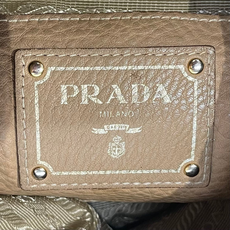 PRADA/Hand Bag/Leather/BEG/PRADAVITELLODANIOHOBO