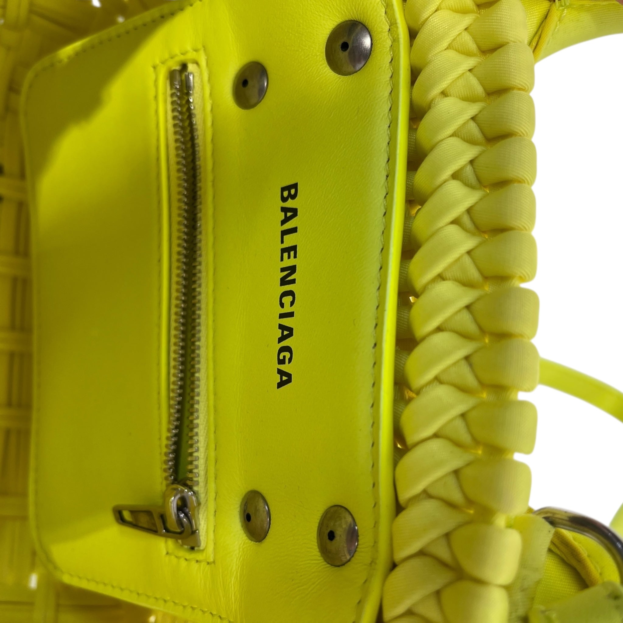 BALENCIAGA/Hand Bag/OS/Acrylic/YEL/FLUO YELLOW BISTRO HANDBAG view 8