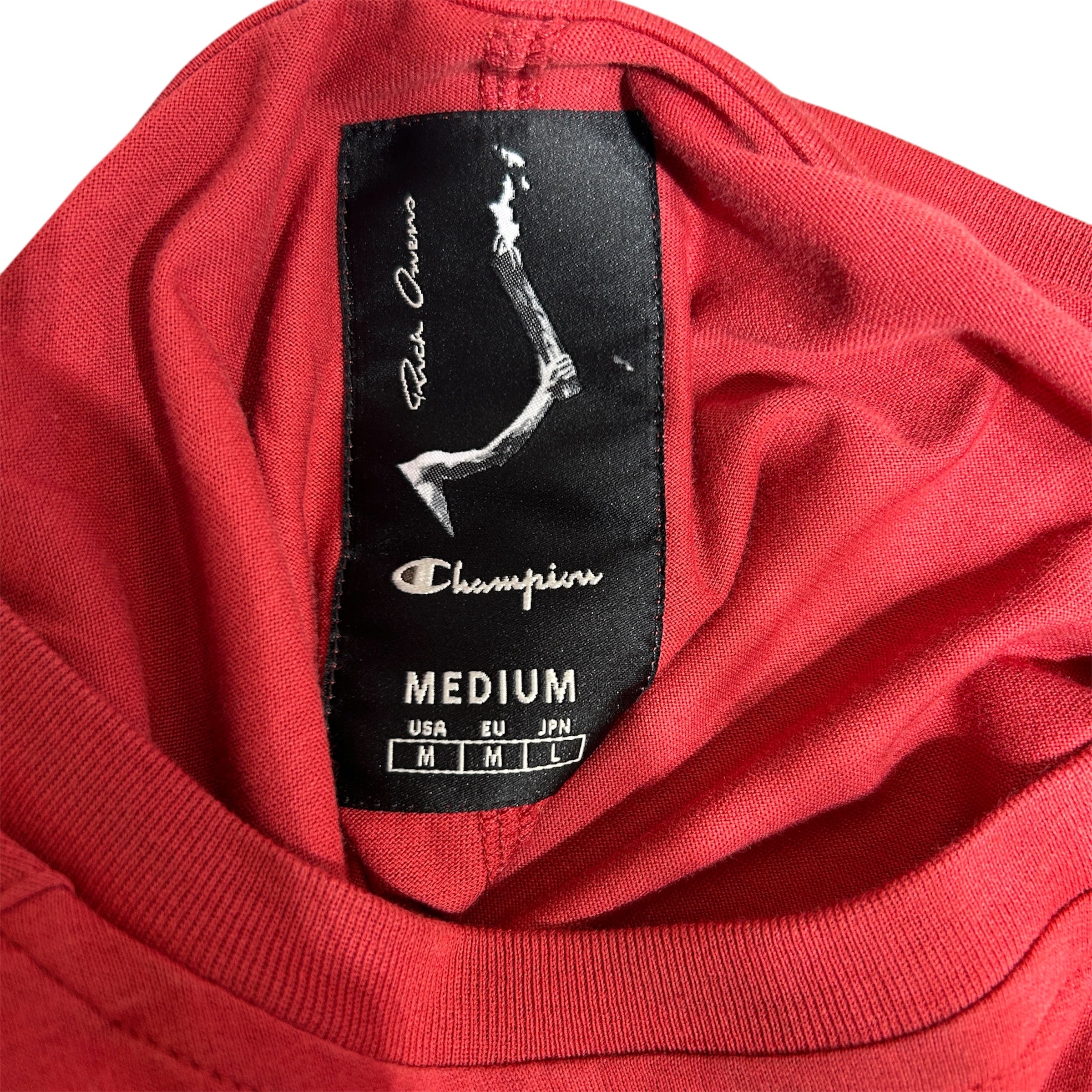 Rick Owens/Champion/Tank Top/M/Cotton/RED/oversized tank view 3