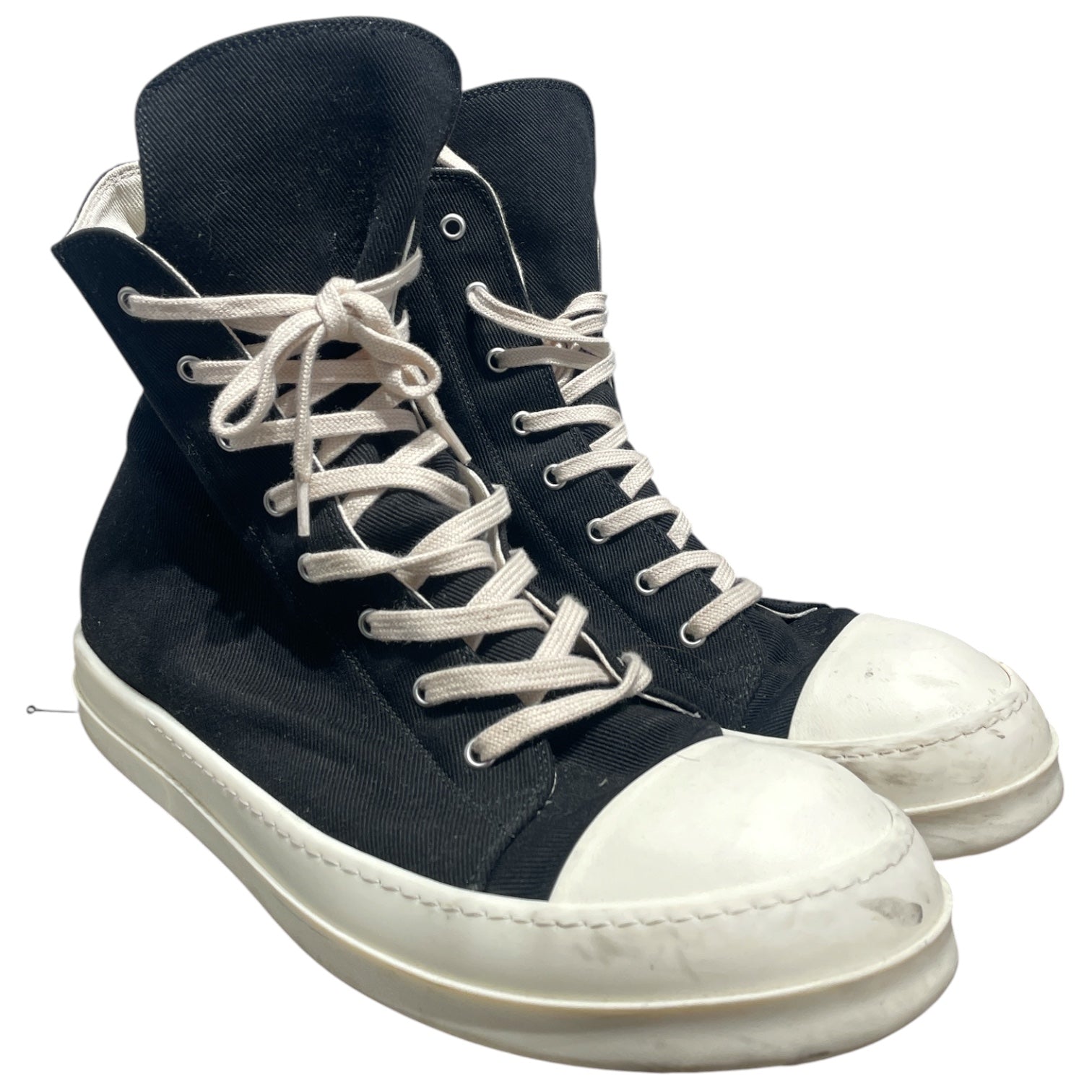 RICK OWENS DRKSHDW/Hi-Sneakers/EU 48/Cotton/BLK/Eyelet High Ramones view 1