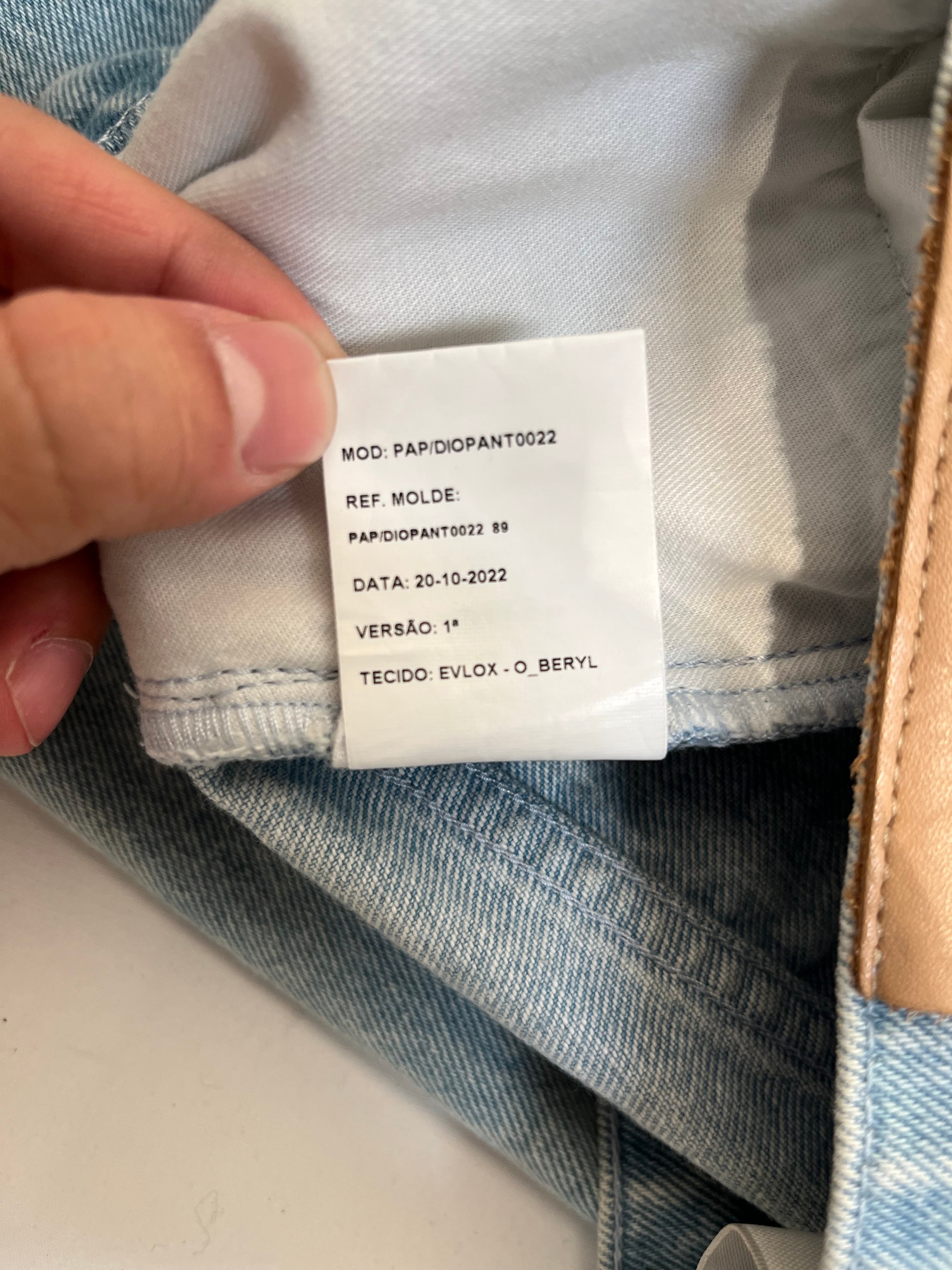 DION LEE/Straight Pants/OS/Denim/BLU/FRONT DISTRESSING view 6